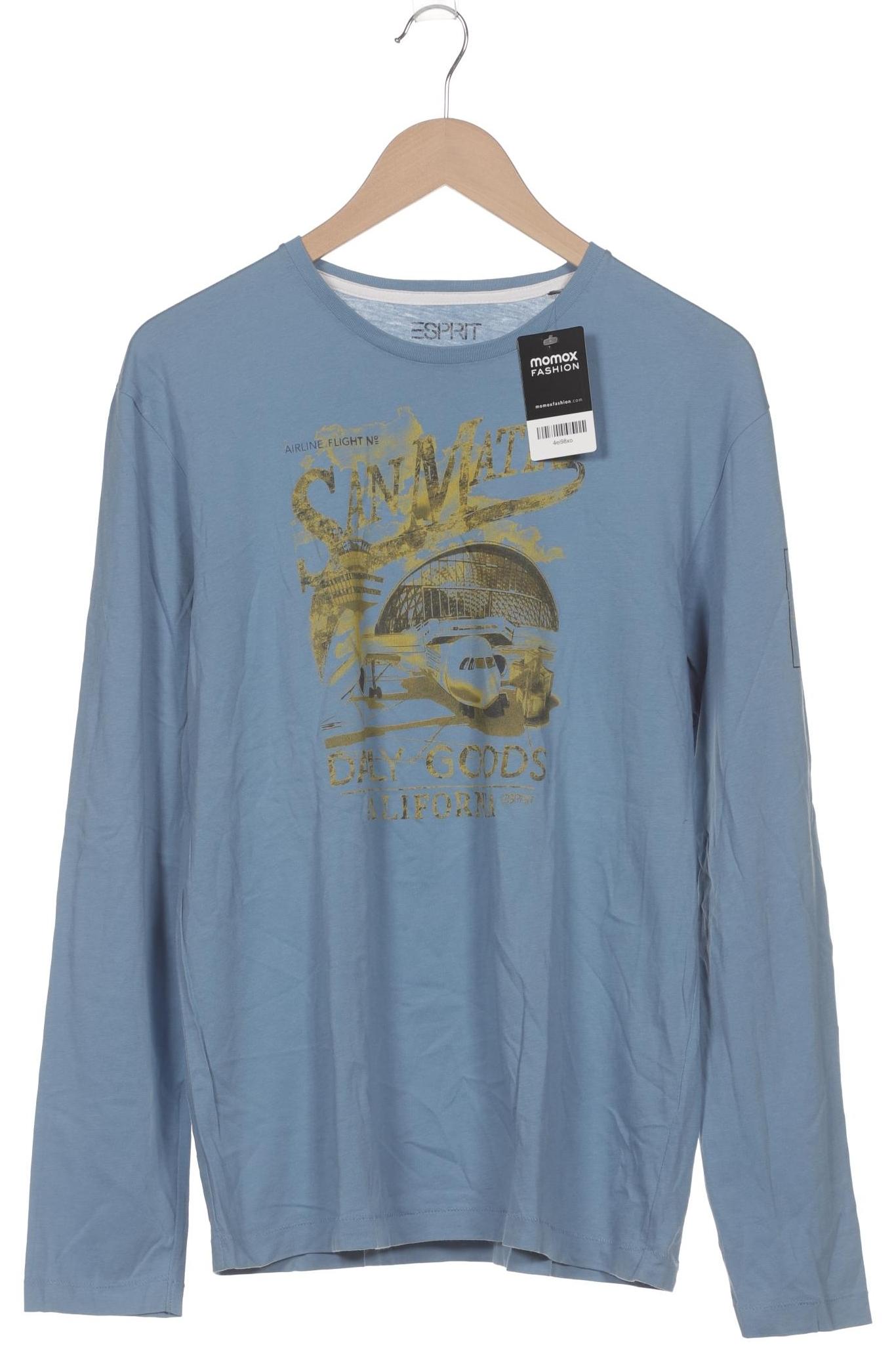 

Esprit Herren Langarmshirt, blau, Gr. 52