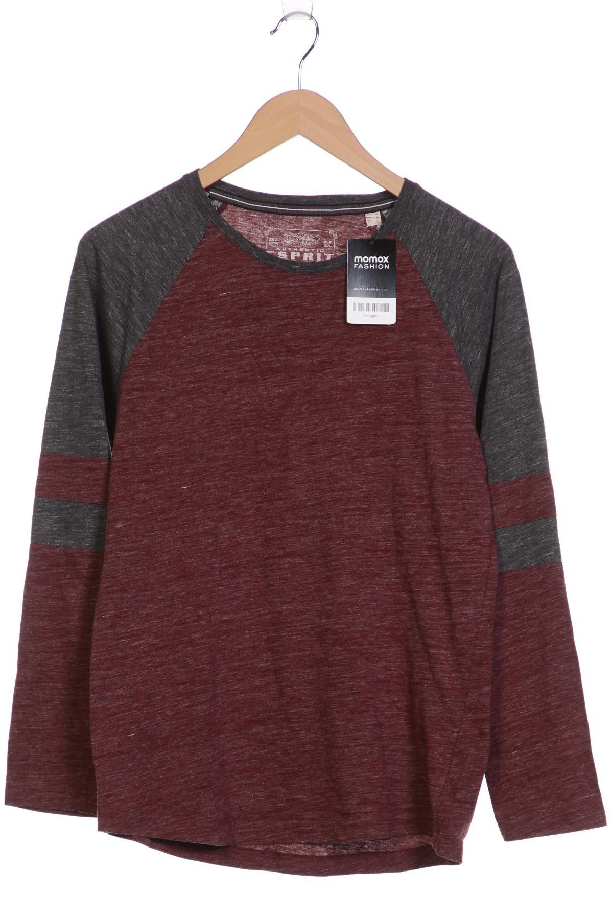 

Esprit Herren Langarmshirt, bordeaux, Gr. 48