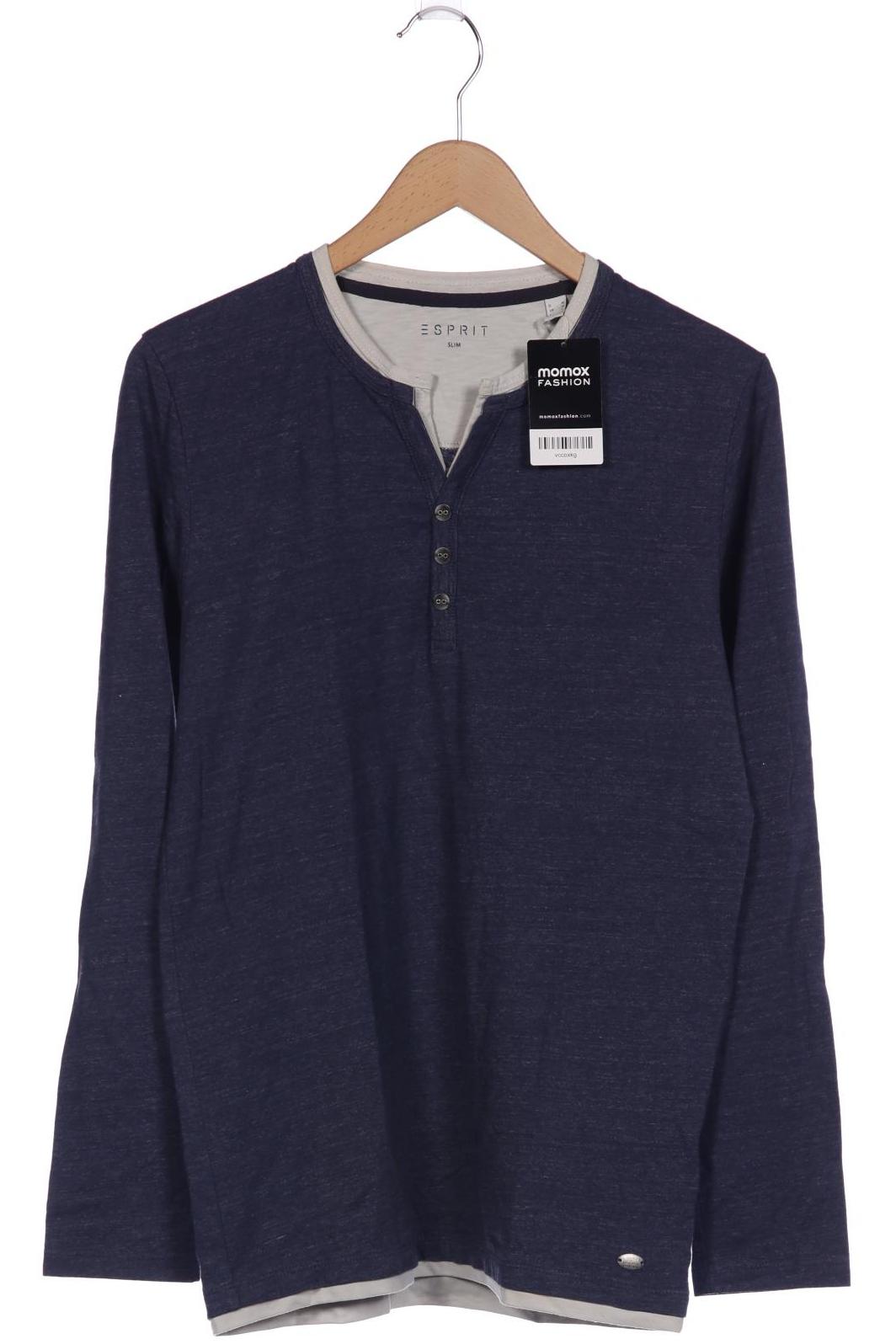 

Esprit Herren Langarmshirt, blau, Gr. 48