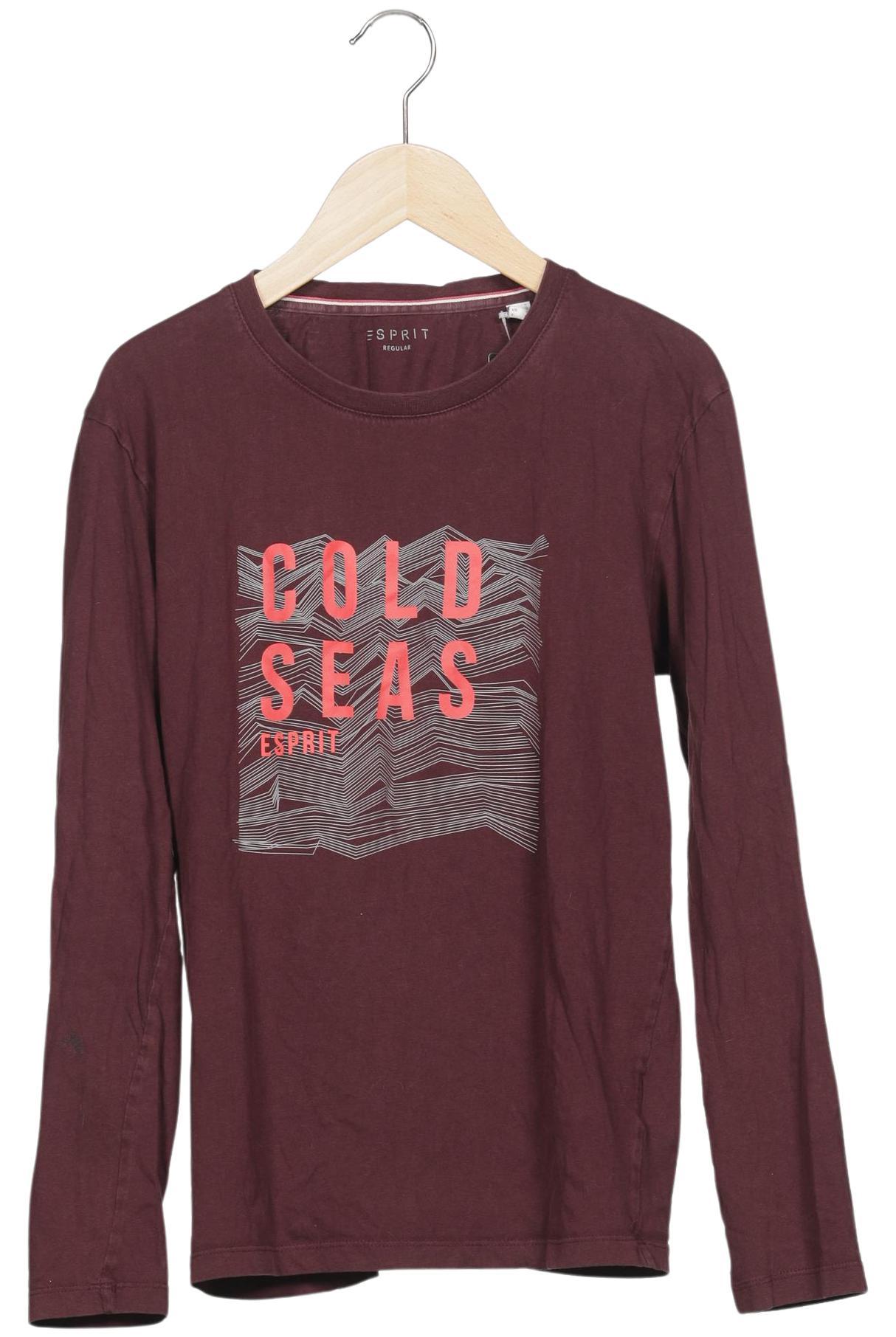 

Esprit Herren Langarmshirt, bordeaux, Gr. 46