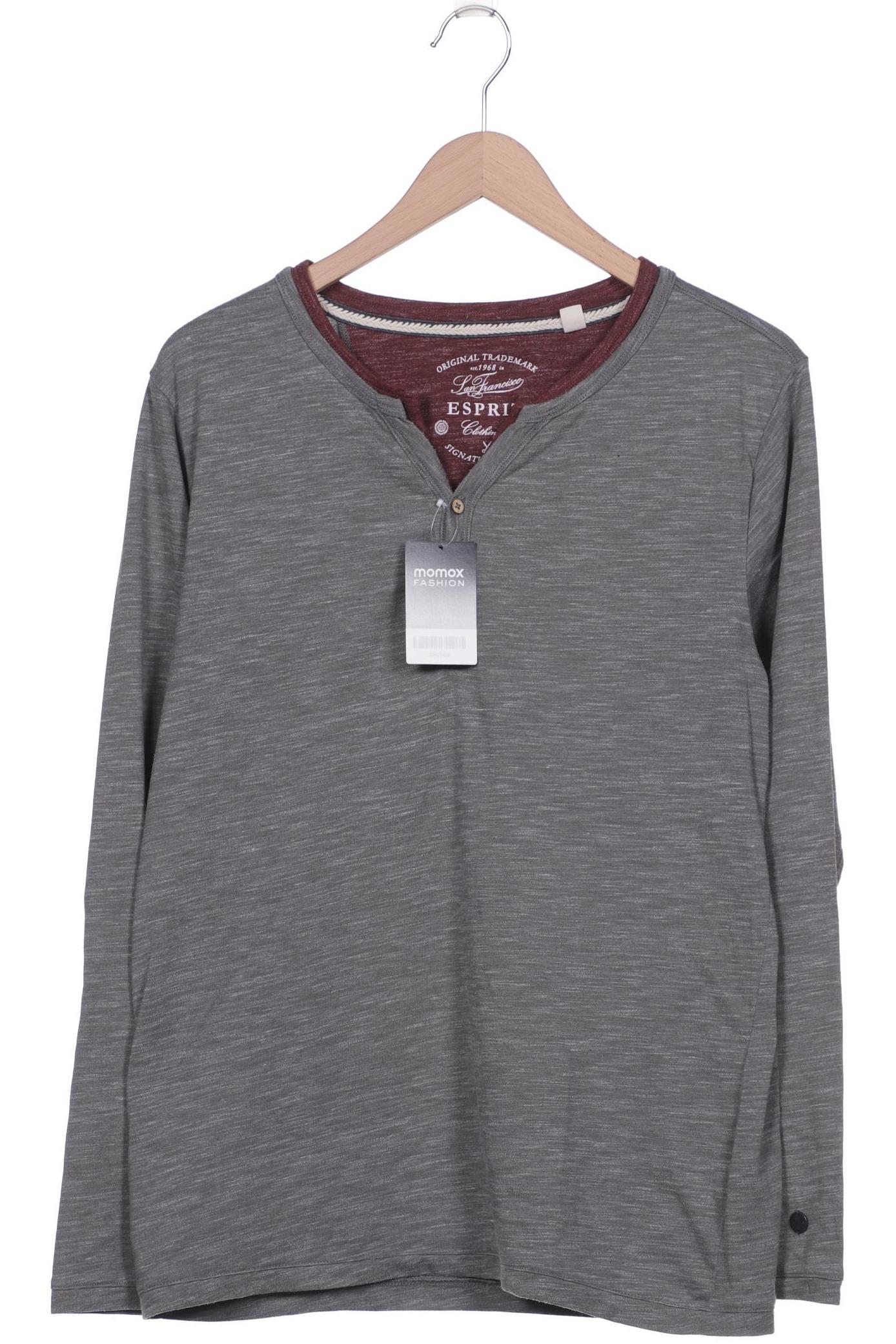 

Esprit Herren Langarmshirt, grau, Gr. 54