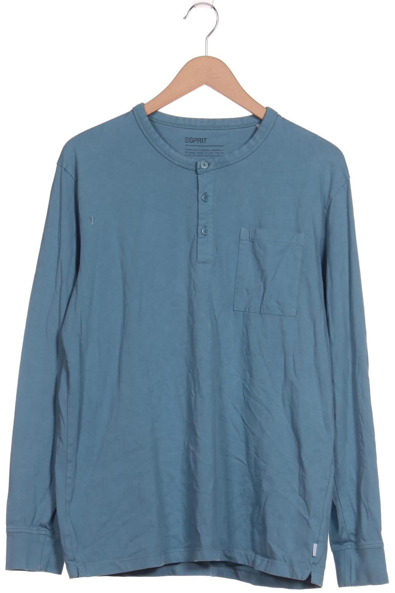 

Esprit Herren Langarmshirt, blau, Gr. 48