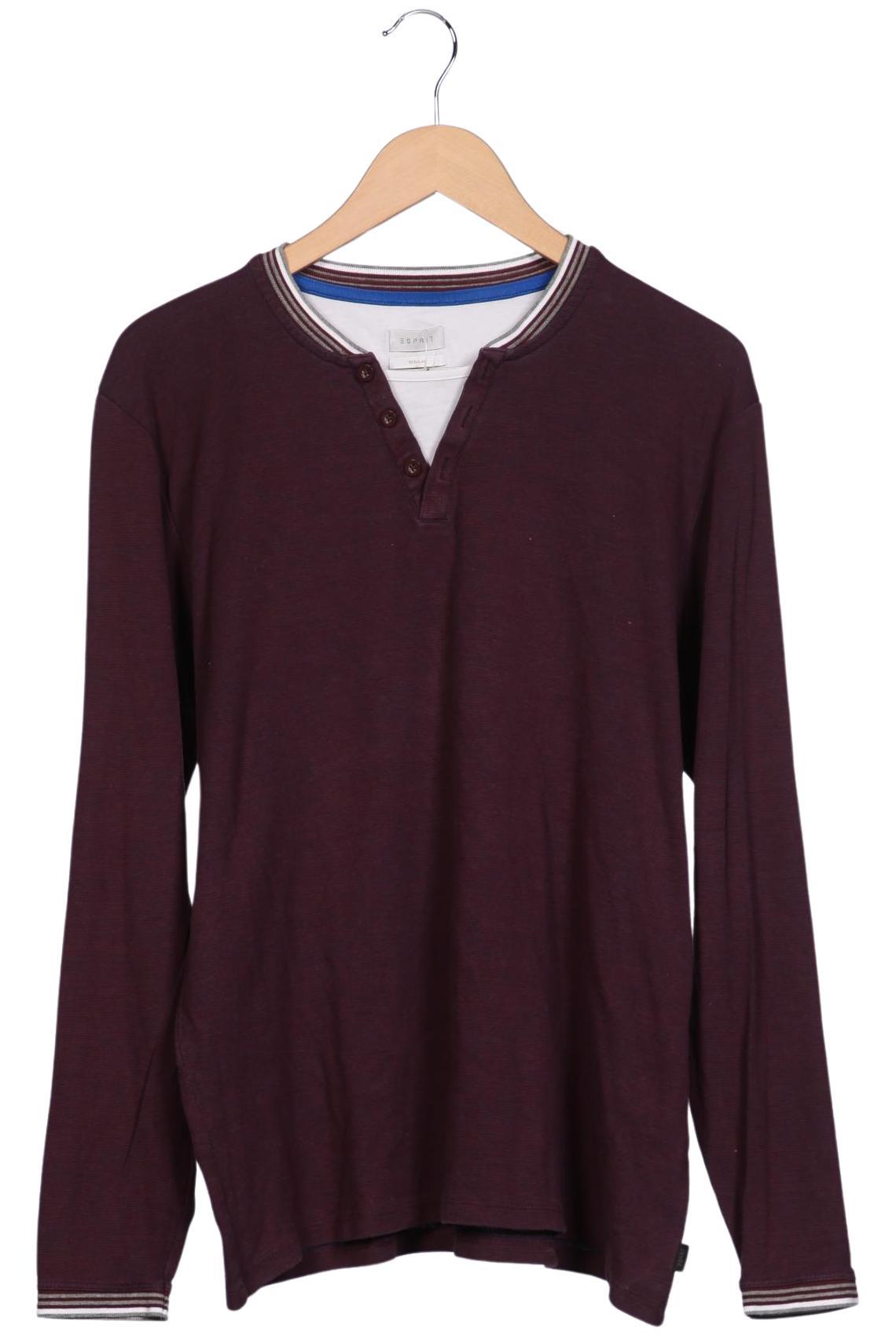 

Esprit Herren Langarmshirt, bordeaux, Gr. 52