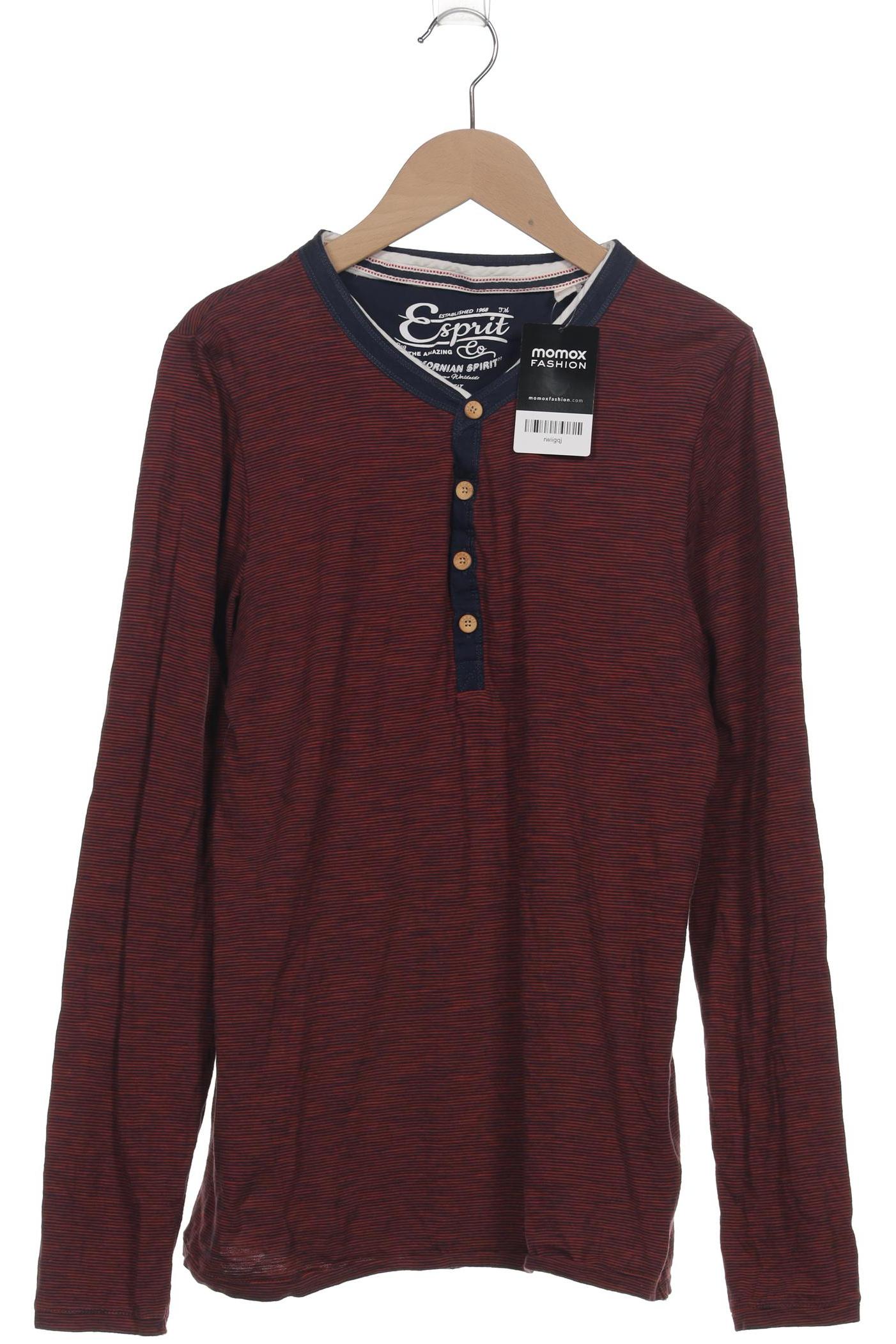 

Esprit Herren Langarmshirt, bordeaux, Gr. 48