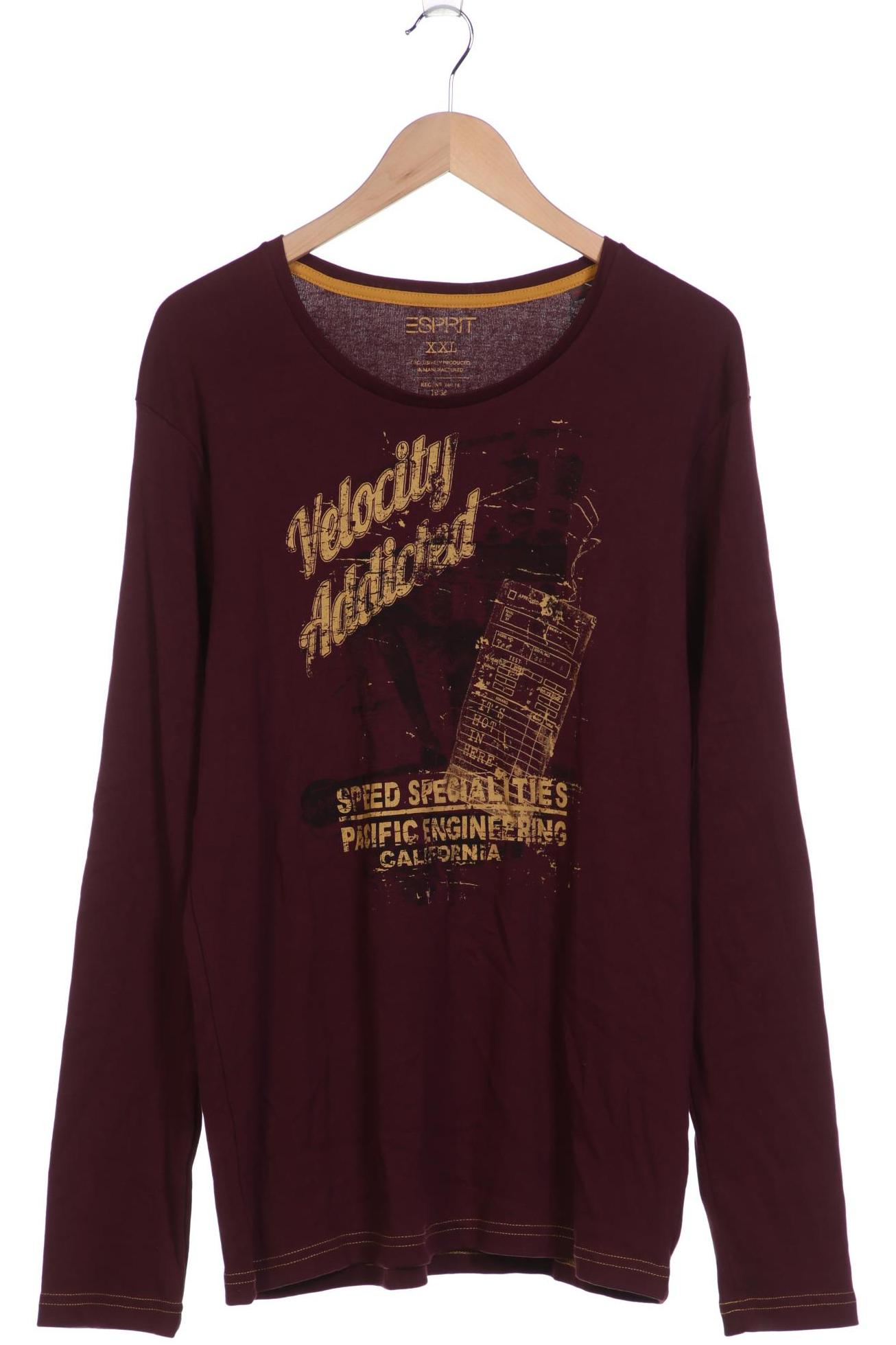 

Esprit Herren Langarmshirt, bordeaux, Gr. 56