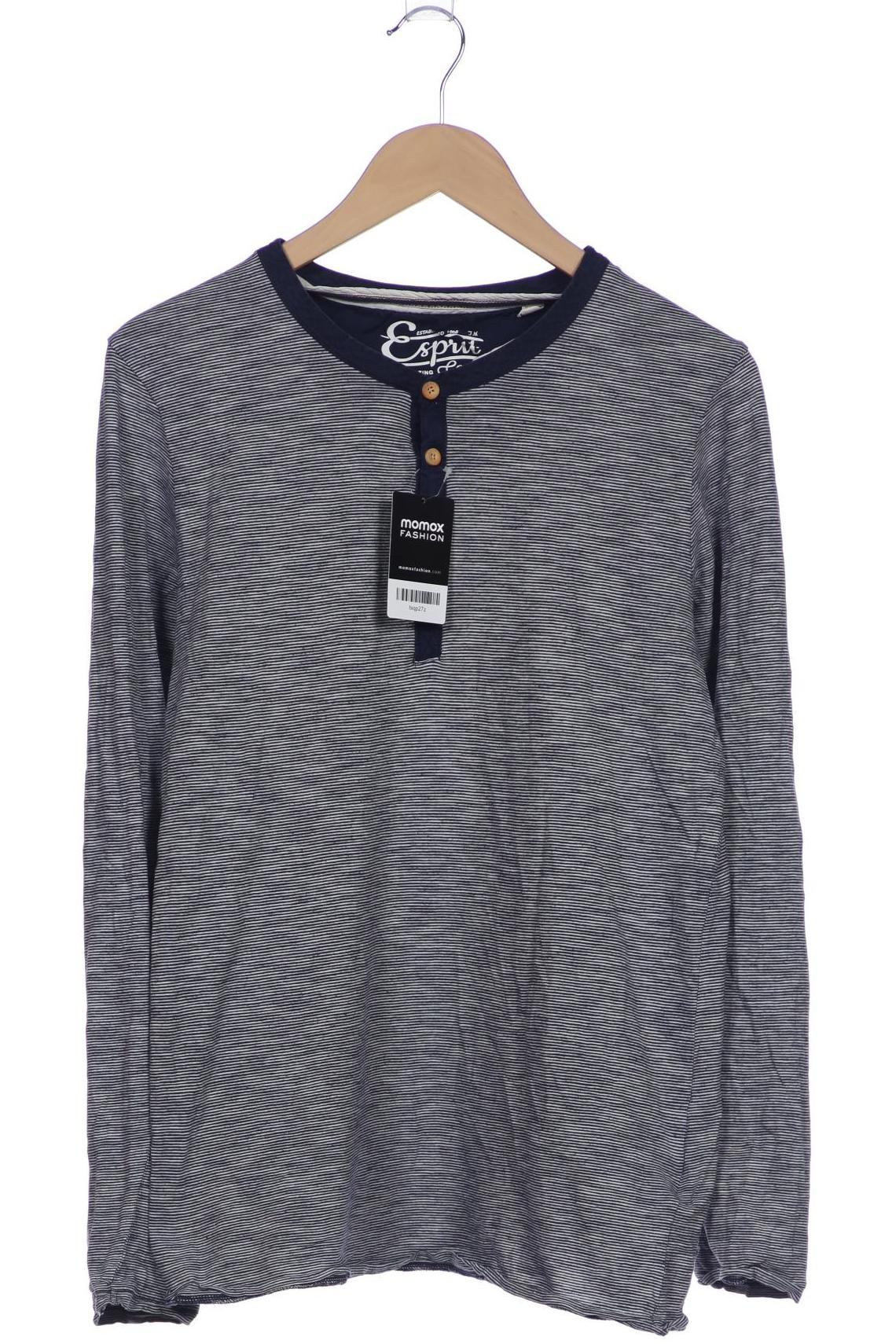 

Esprit Herren Langarmshirt, blau, Gr. 52