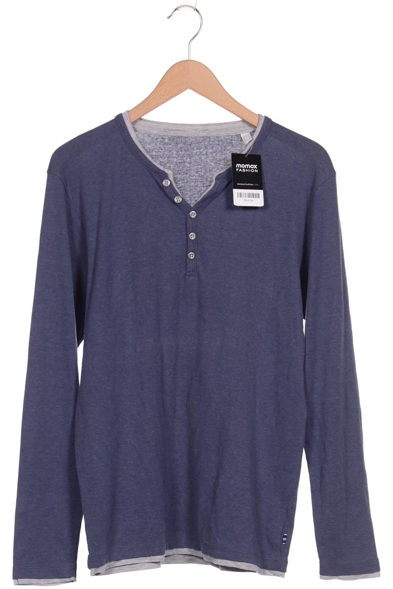 

Esprit Herren Langarmshirt, blau, Gr. 52