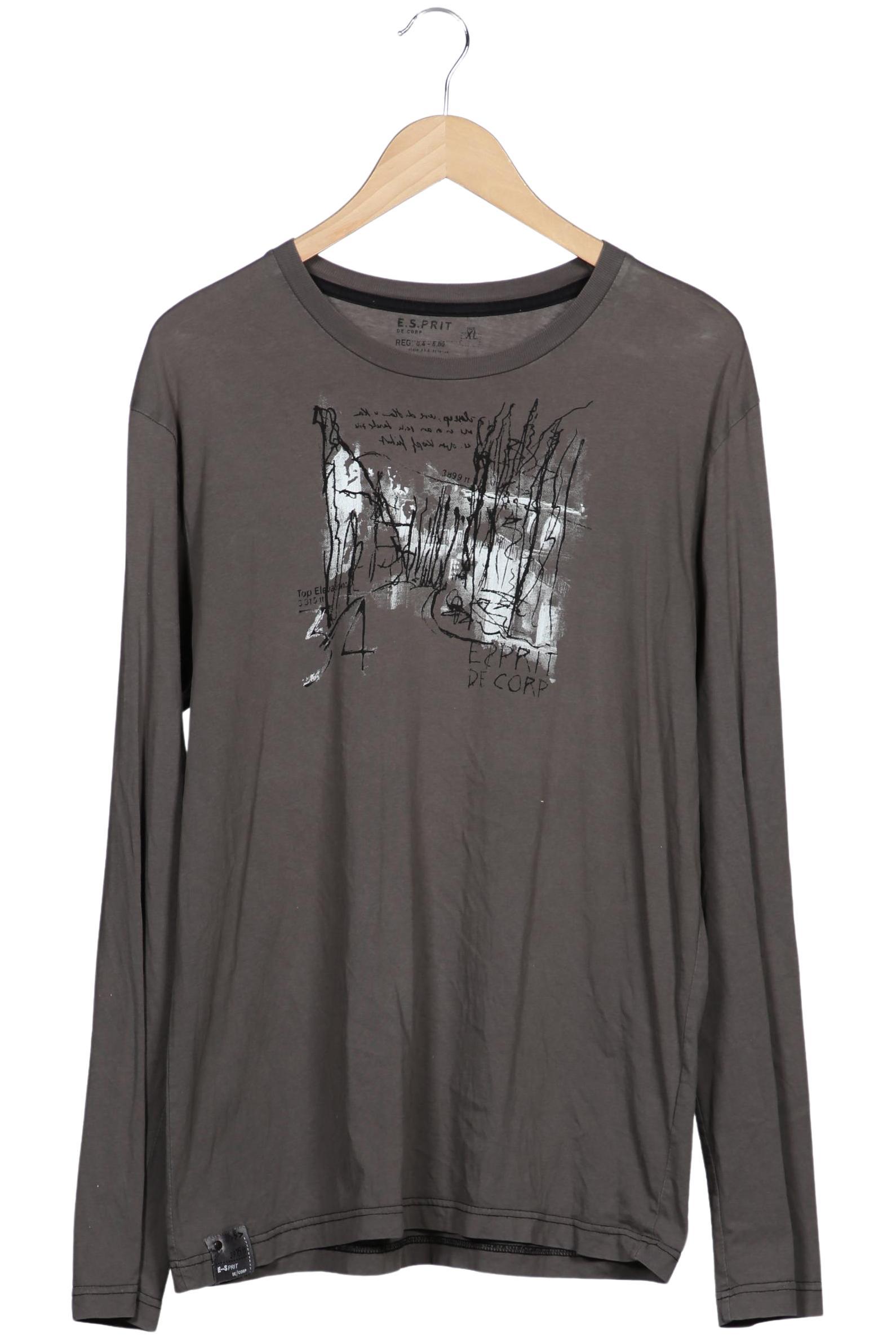

Esprit Herren Langarmshirt, grau, Gr. 54