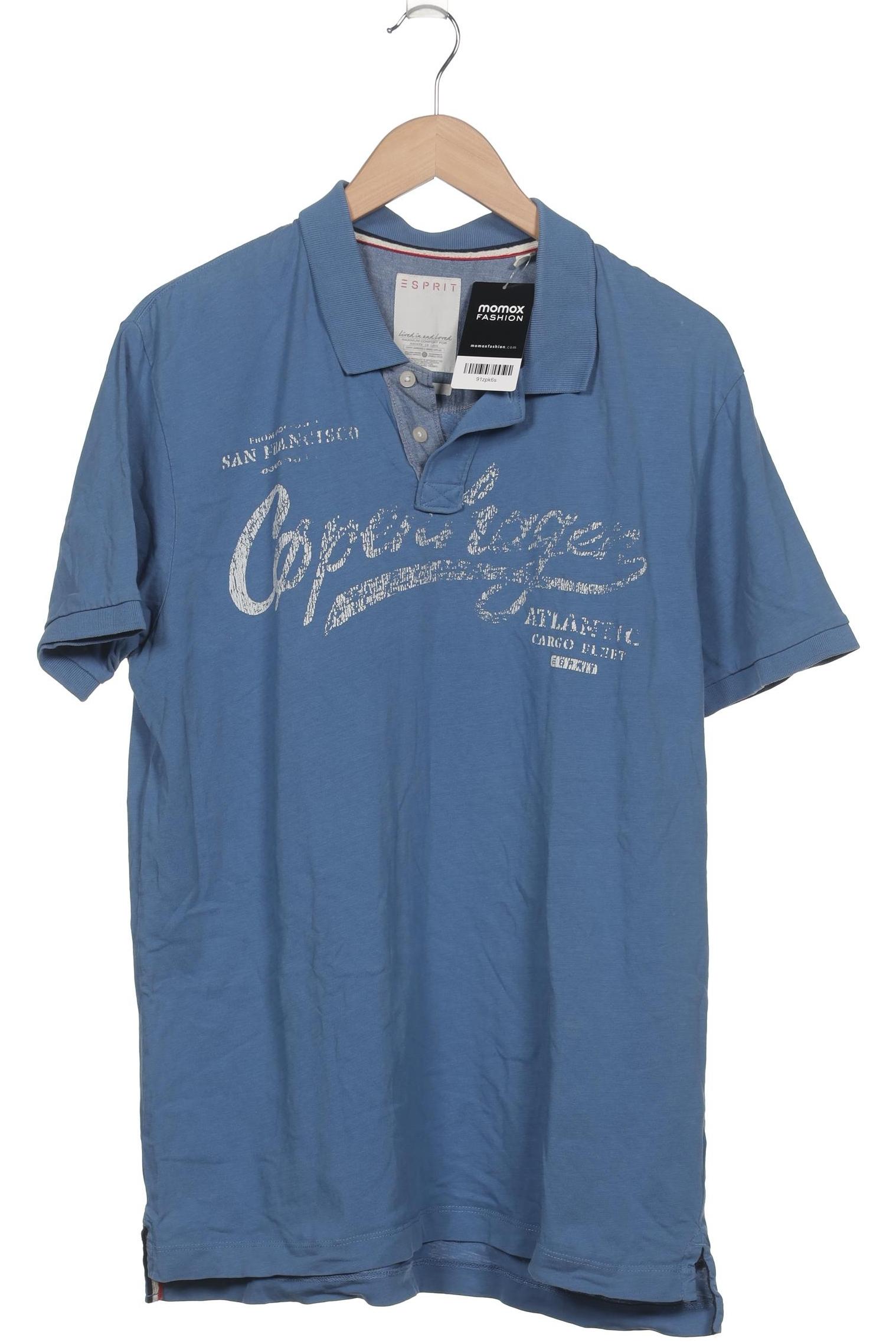 

Esprit Herren Poloshirt, blau, Gr. 52