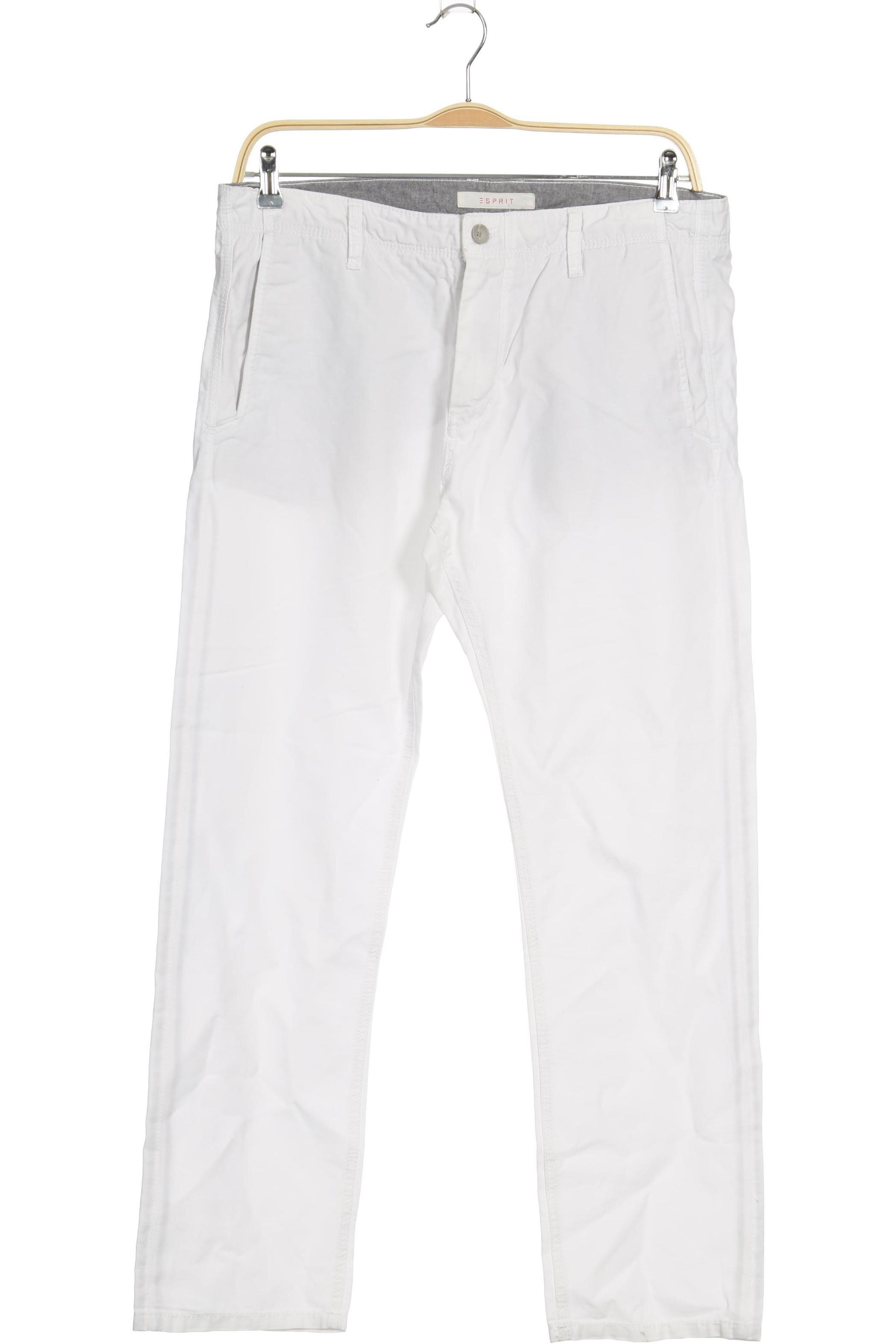 Thumbnail - Esprit Herren Stoffhose, weiß, Gr. 34