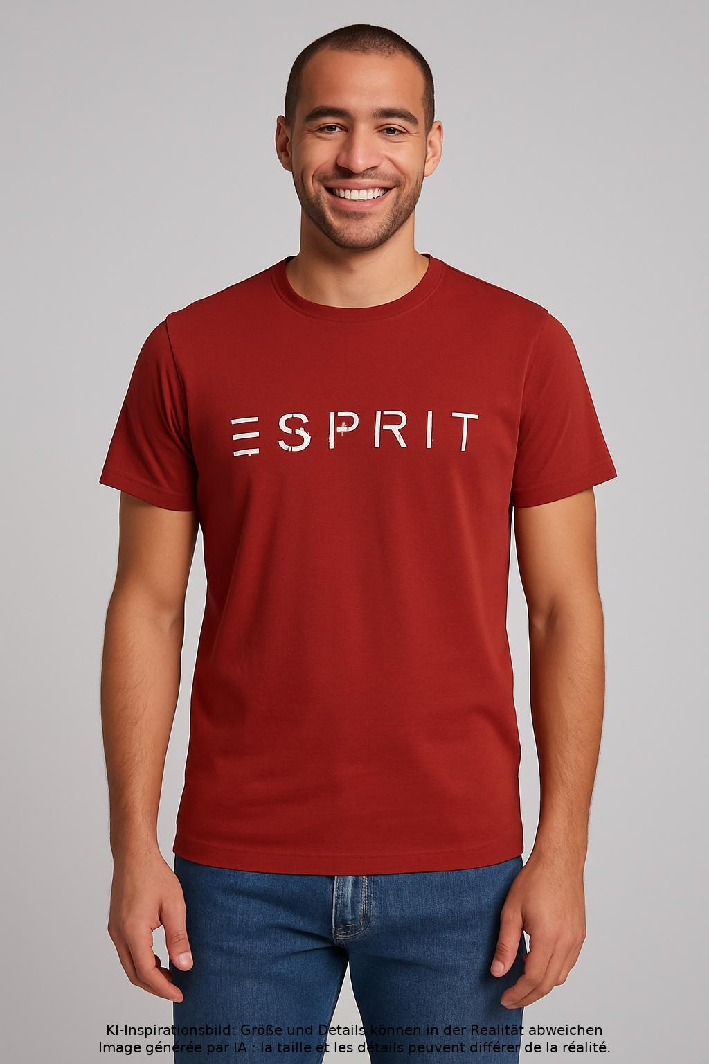

Esprit Herren T-Shirt, rot, Gr. 46
