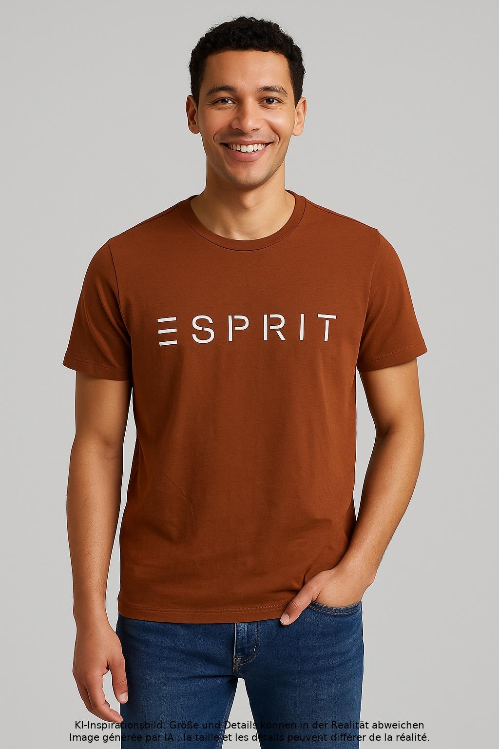 

Esprit Herren T-Shirt, braun, Gr. 46