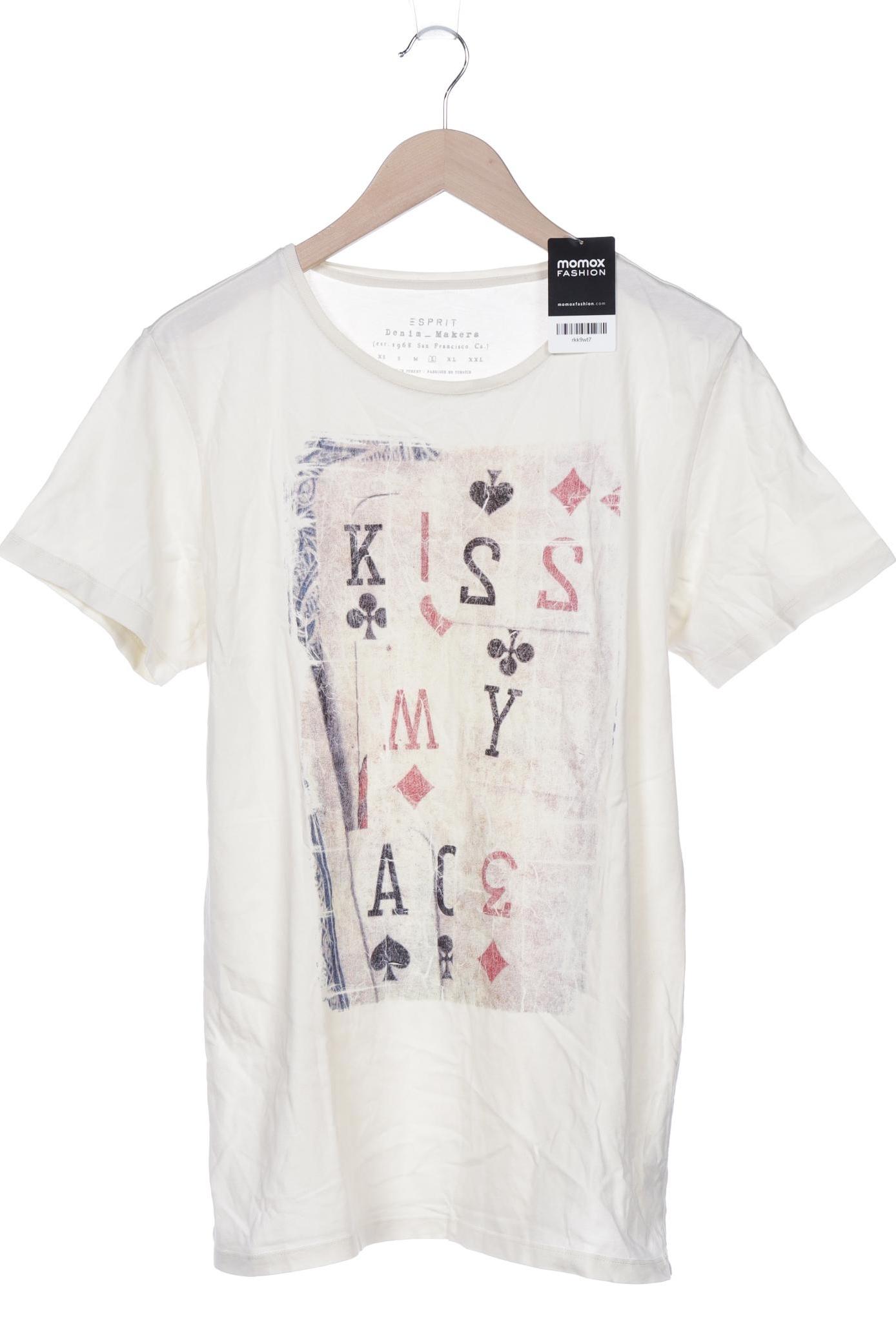 

Esprit Herren T-Shirt, cremeweiß, Gr. 52