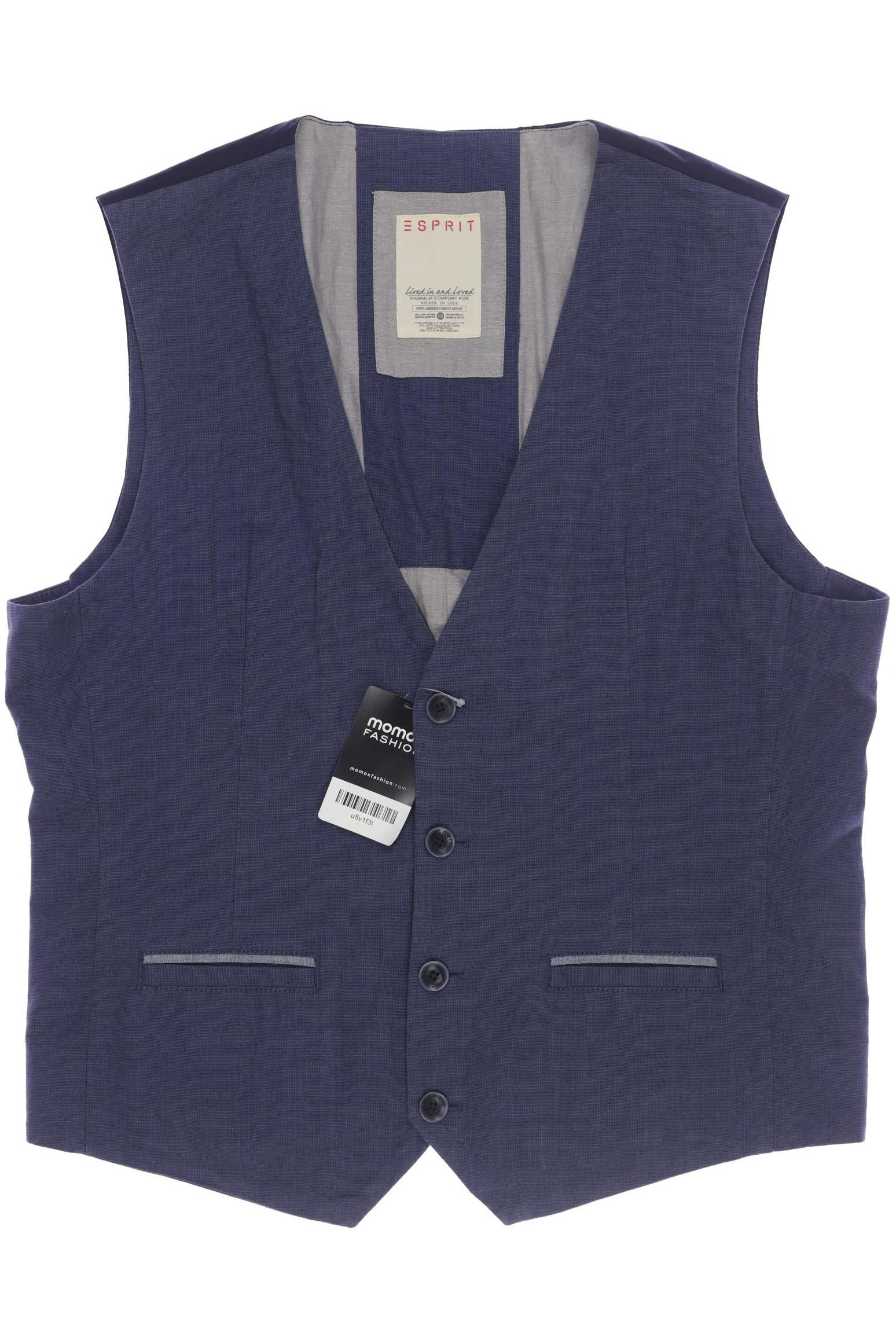 

Esprit Herren Weste, blau, Gr. 52
