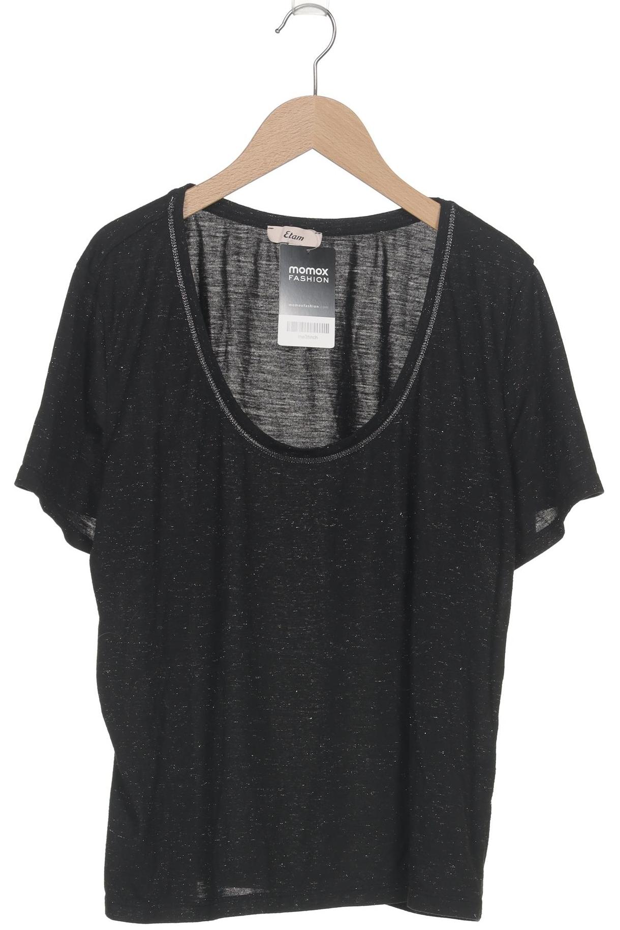 

etam Damen T-Shirt, schwarz, Gr. 44