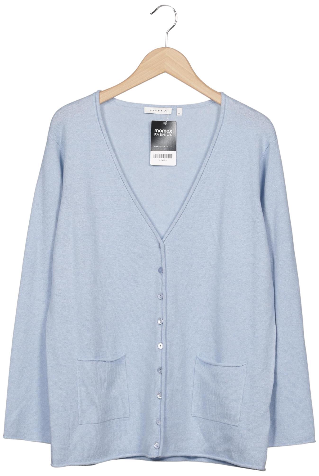 

eterna Damen Strickjacke, hellblau, Gr. 44