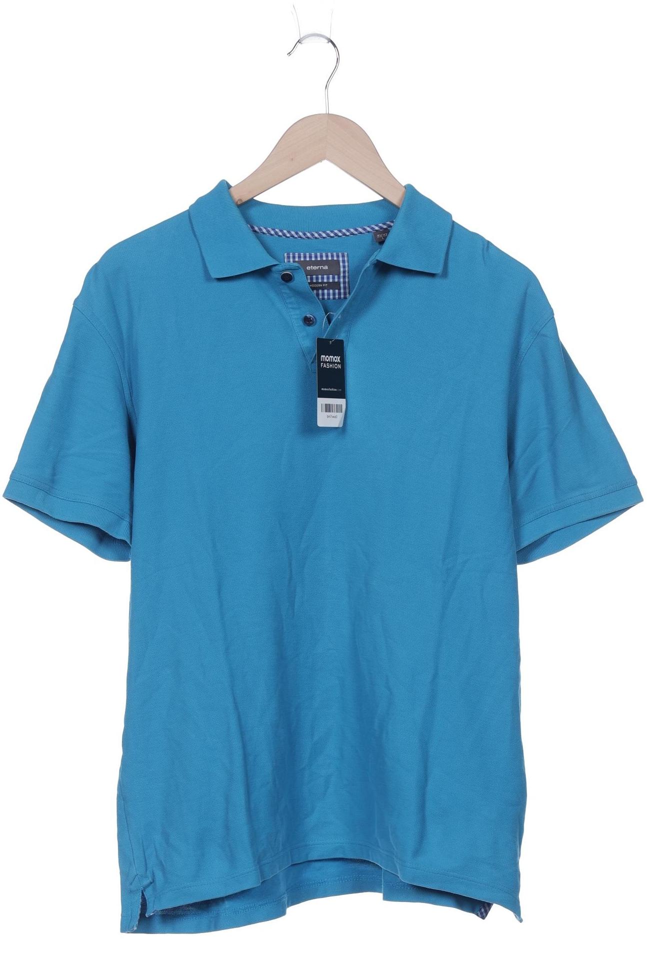 Thumbnail - eterna Herren Poloshirt, blau, Gr. 52