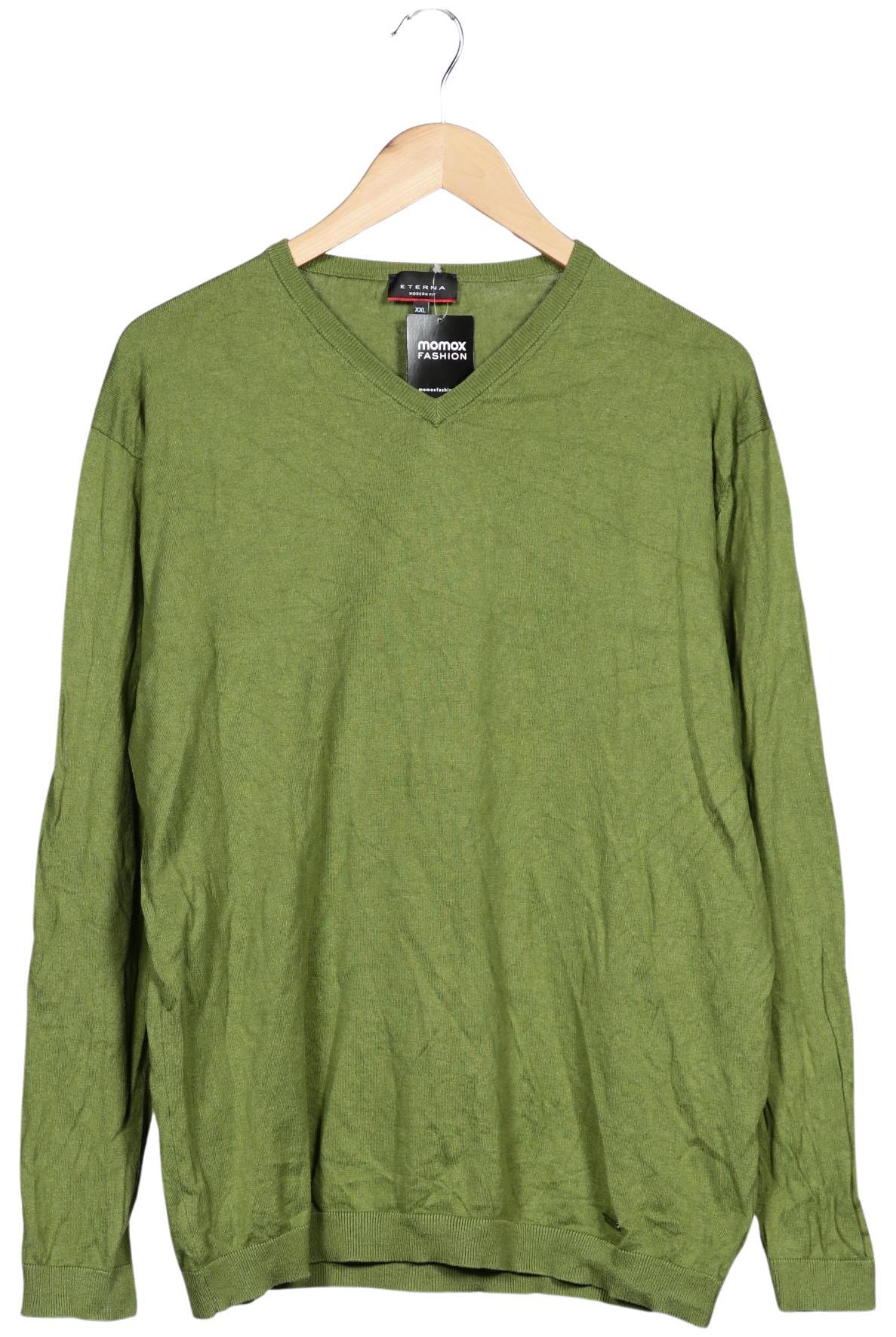 

eterna Herren Pullover, grün, Gr. 56