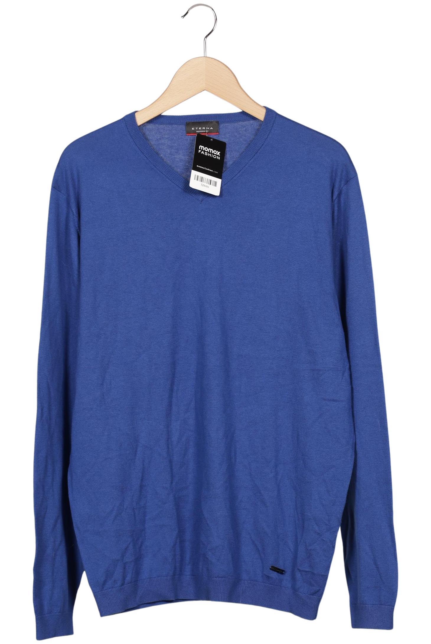 

eterna Herren Pullover, blau, Gr. 52
