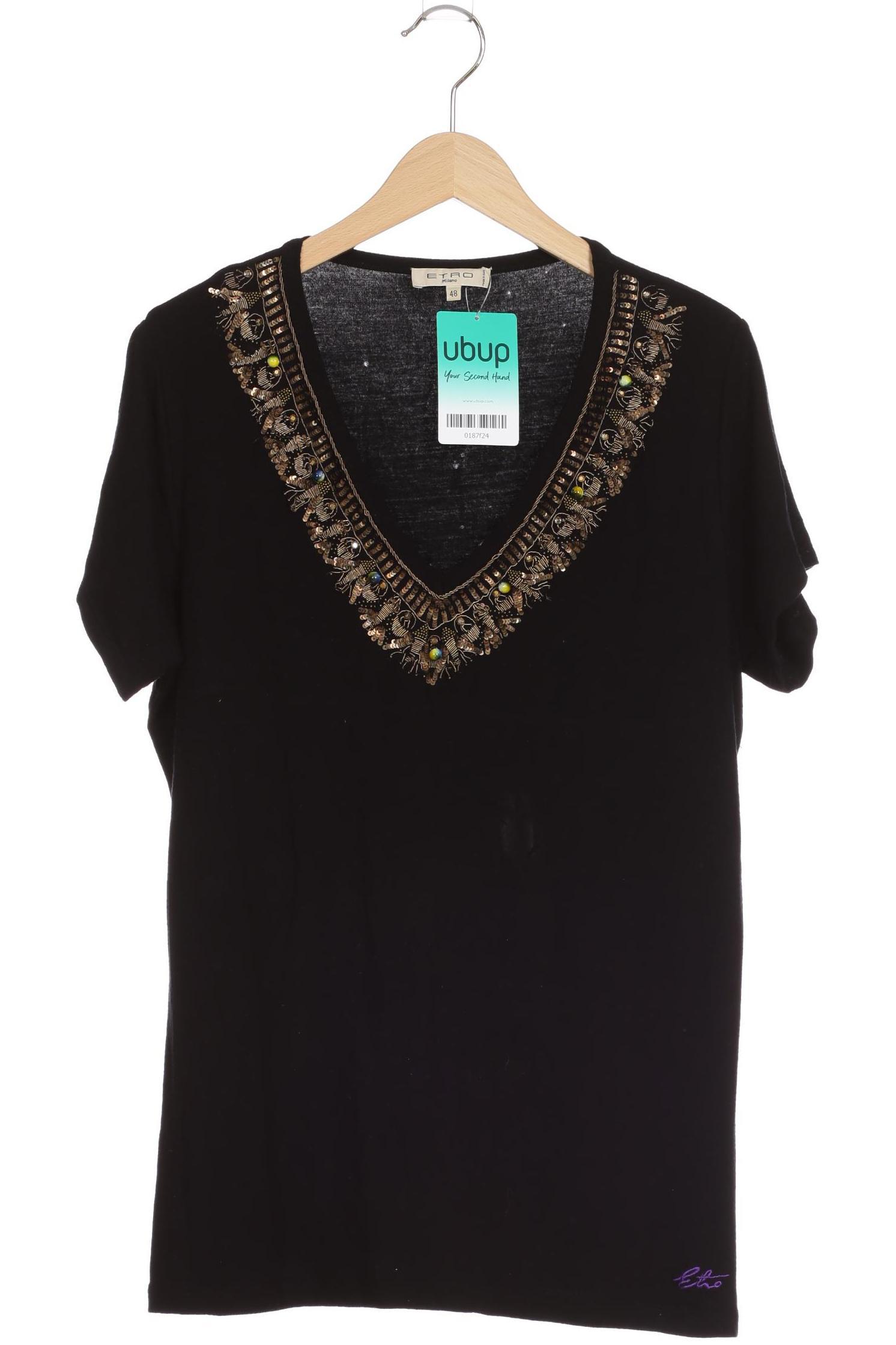 

Etro Damen T-Shirt, schwarz, Gr. 48