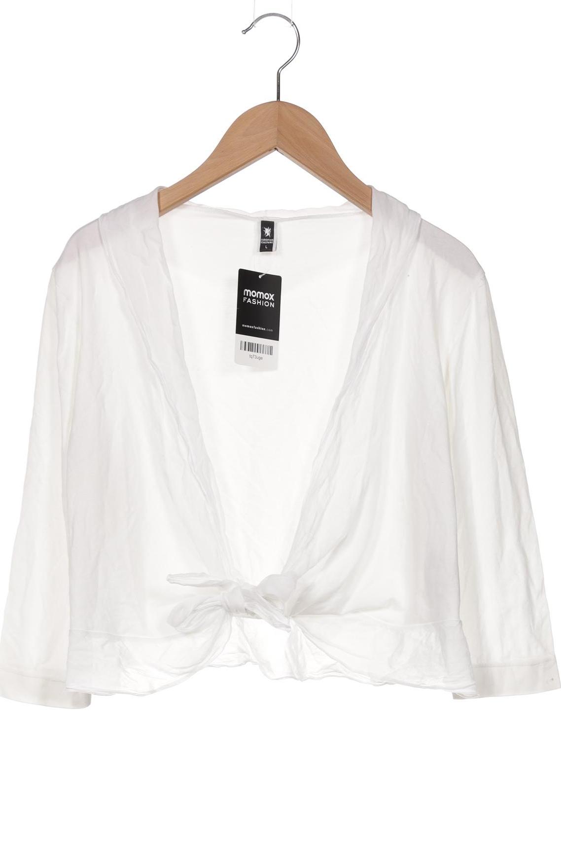 

European Culture Damen Strickjacke, weiß, Gr. 42