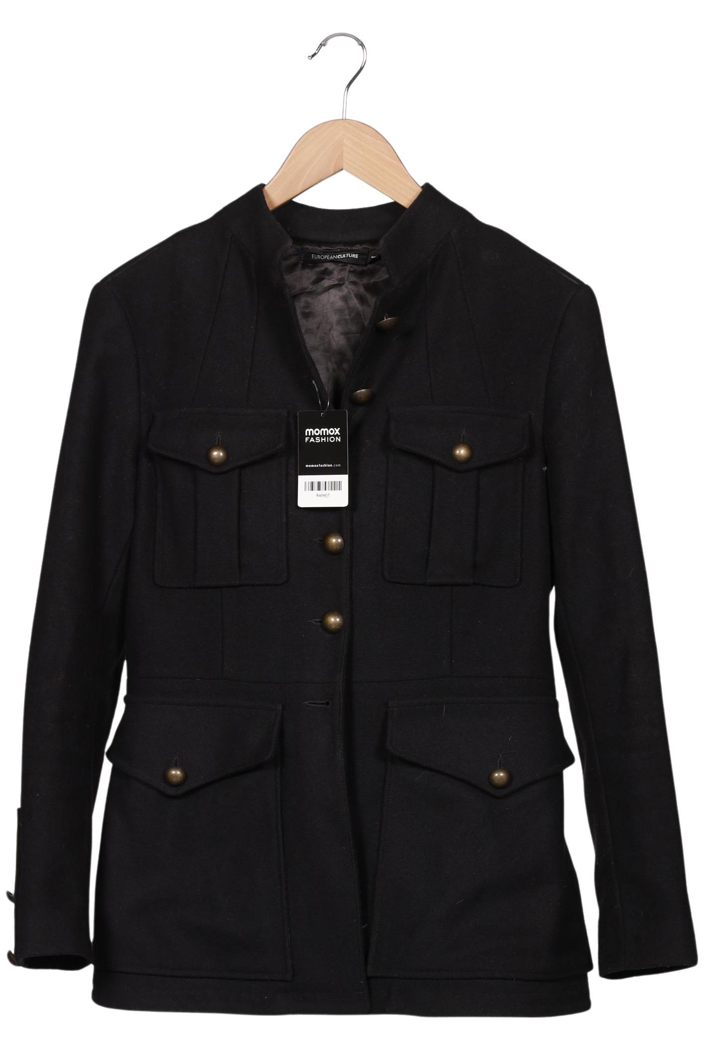 

European Culture Damen Mantel, schwarz, Gr. 38
