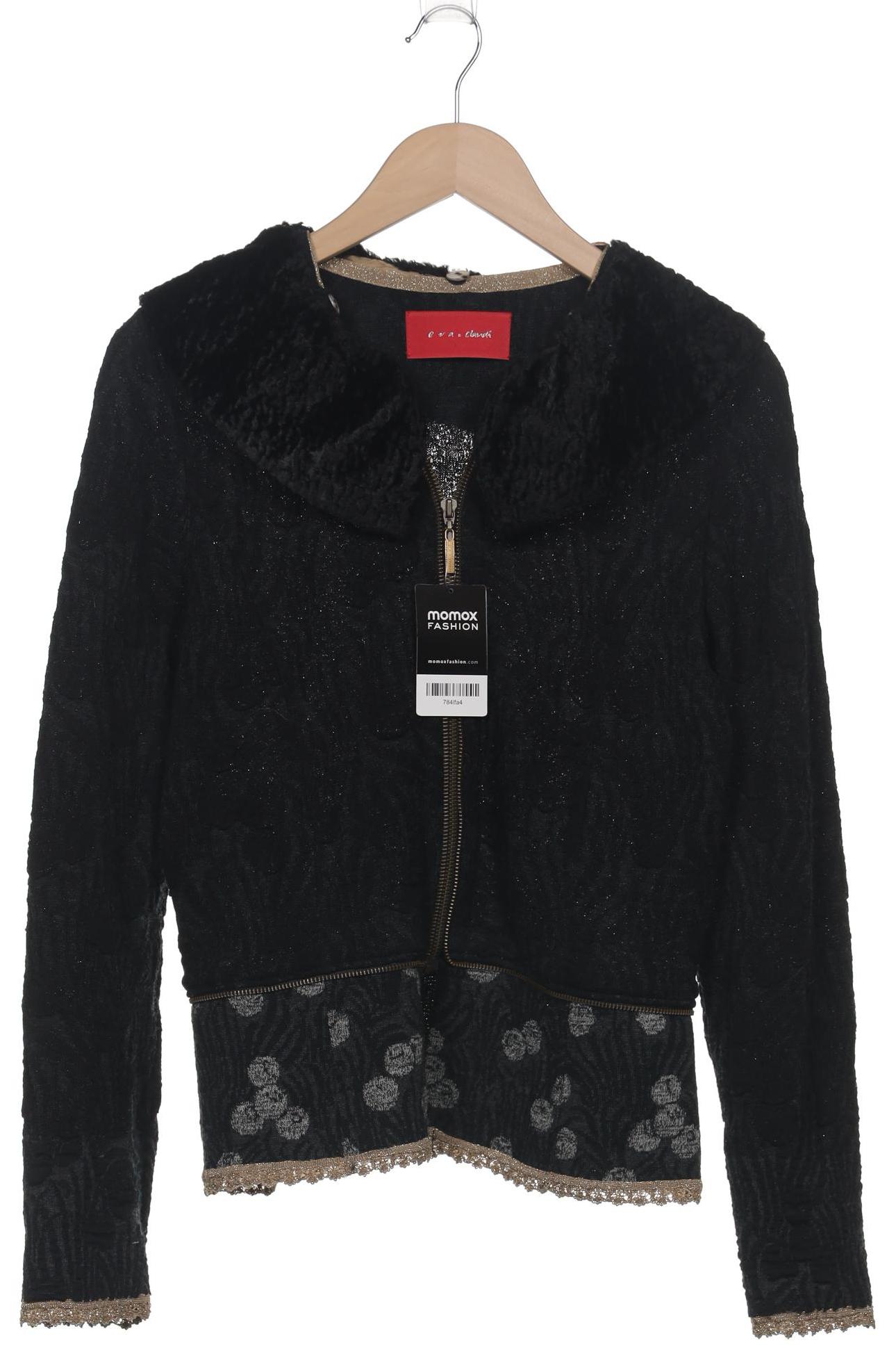 

Eva Claudi Damen Strickjacke, schwarz, Gr. 42