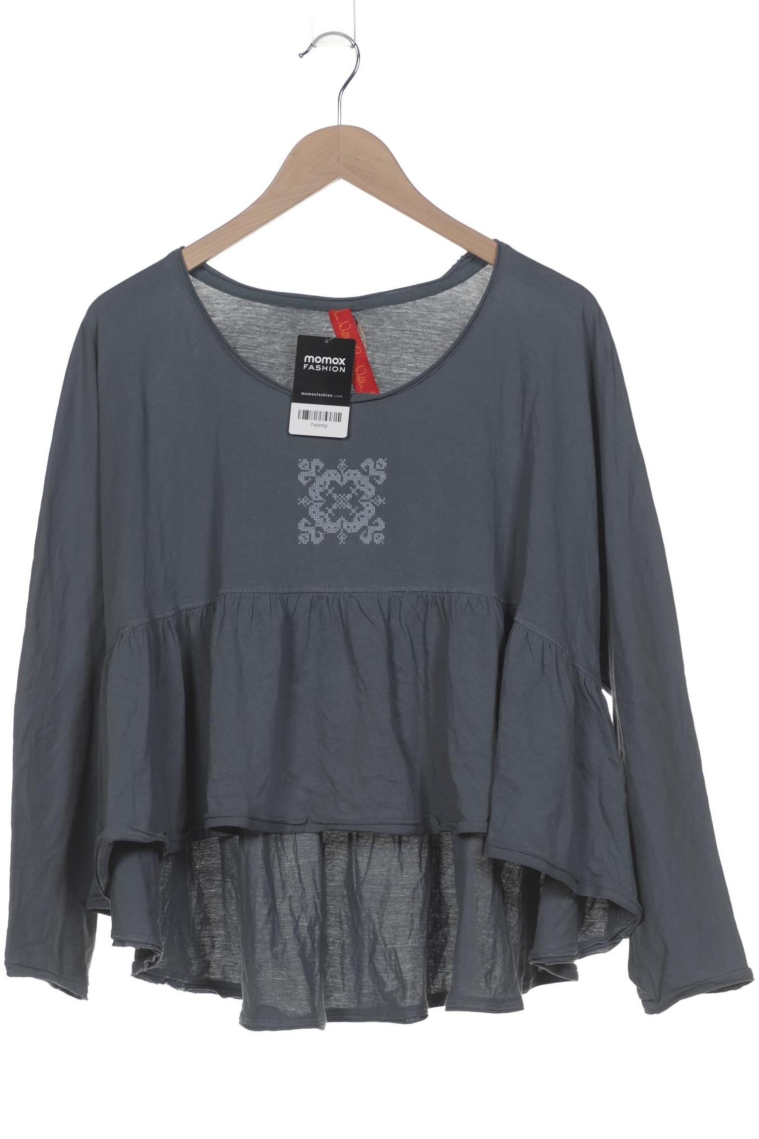 

Ewa i Walla Damen Langarmshirt, blau, Gr. 44