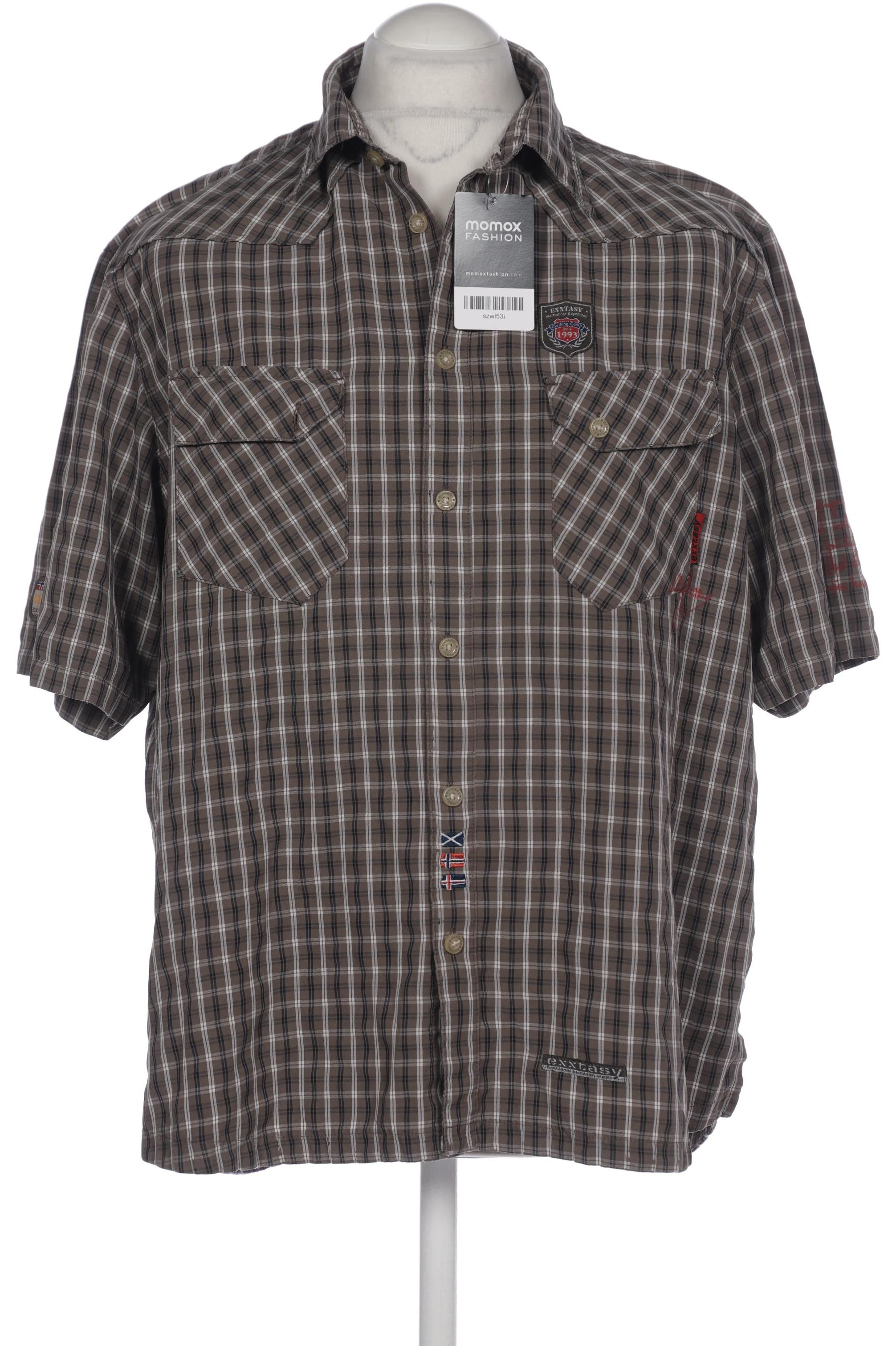 

exxtasy Herren Hemd, braun, Gr. 54