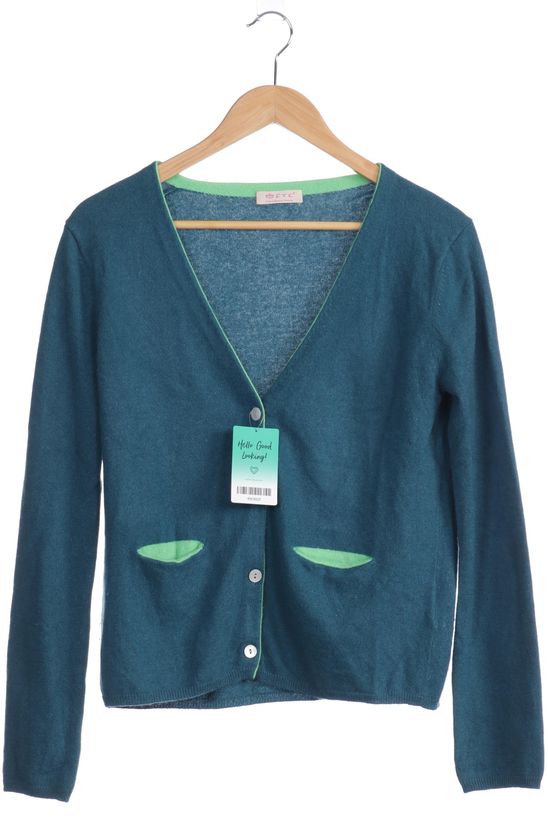 

FTC Cashmere Damen Strickjacke, türkis, Gr.