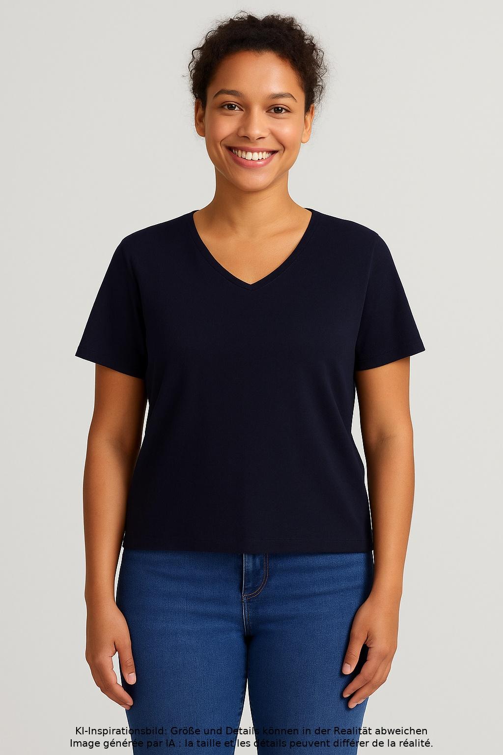 

Fadenmeister Berlin Damen T-Shirt, marineblau, Gr. 44