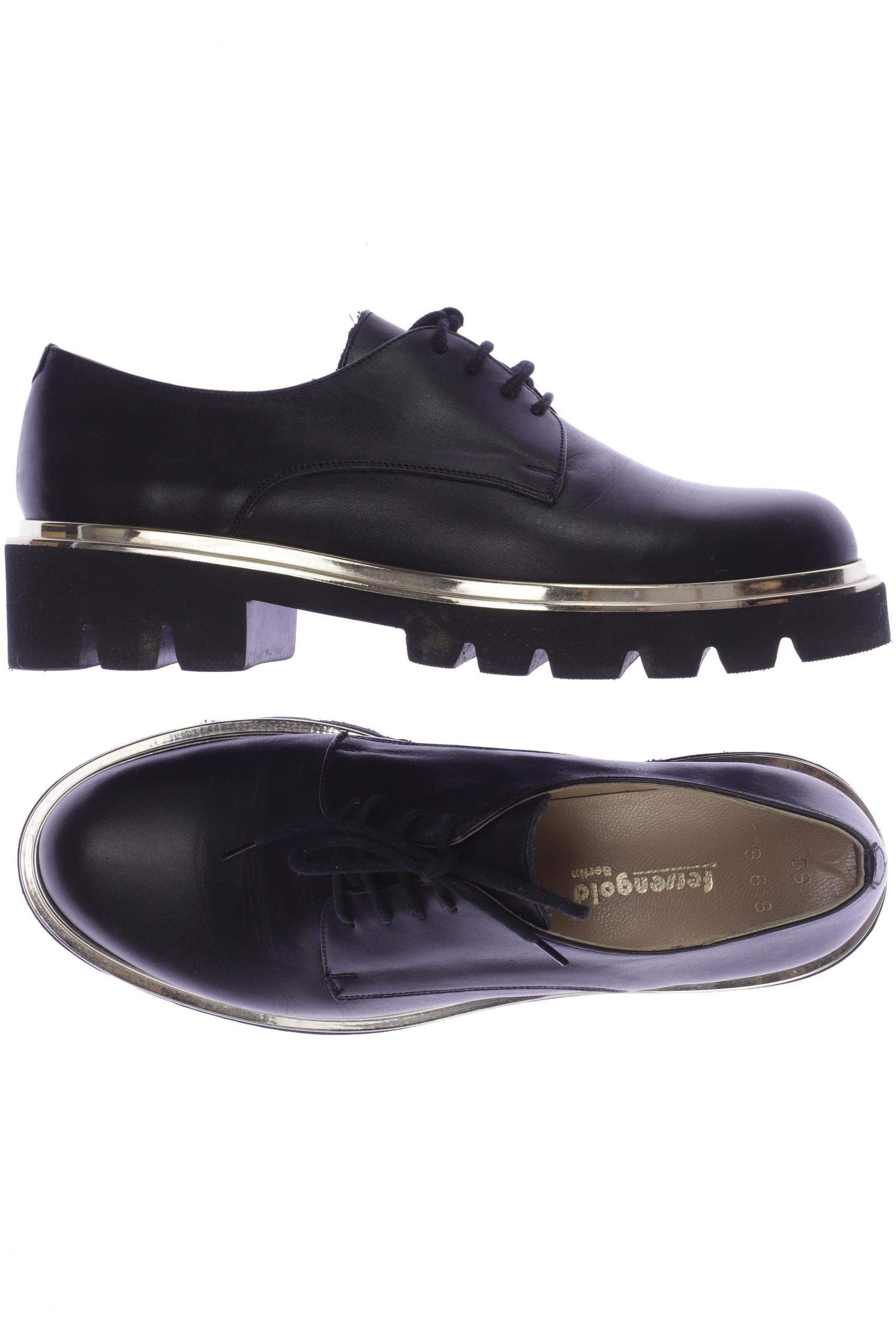 

fersengold Damen Halbschuh, schwarz, Gr. 38