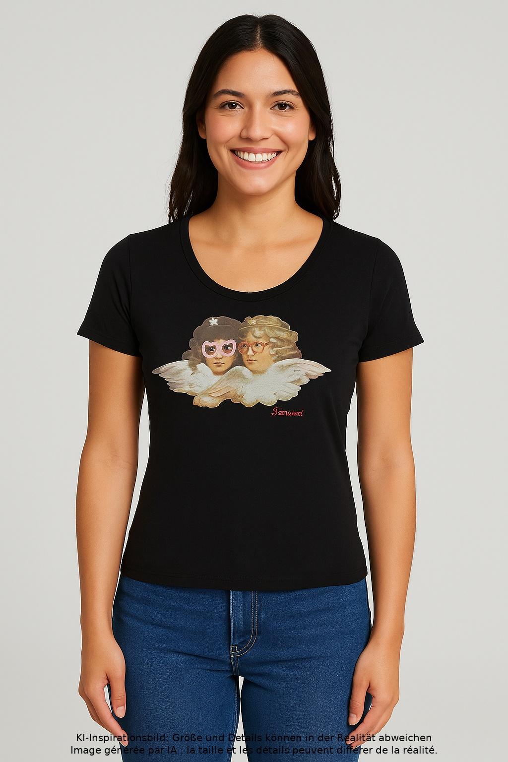 

Fiorucci Damen T-Shirt, schwarz, Gr. 36