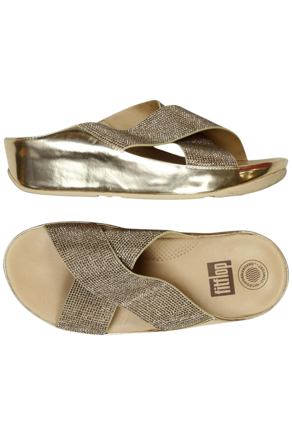 

FitFlop Damen Sandale, gold, Gr. 37