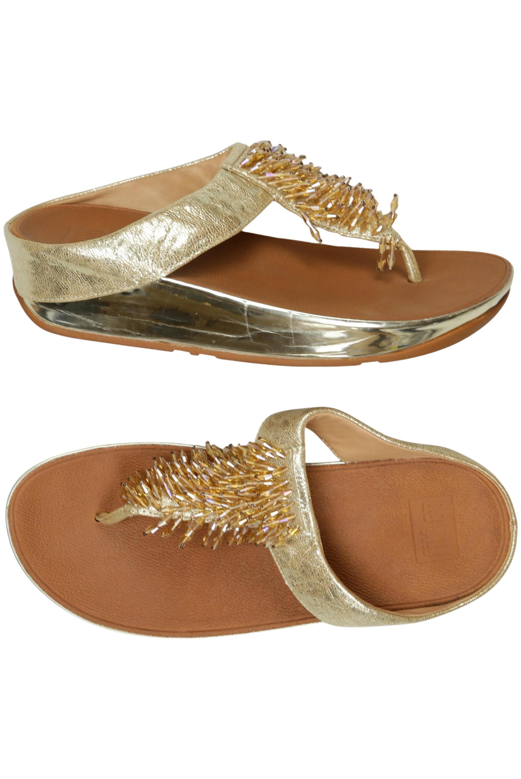 

FitFlop Damen Sandale, gold, Gr. 38