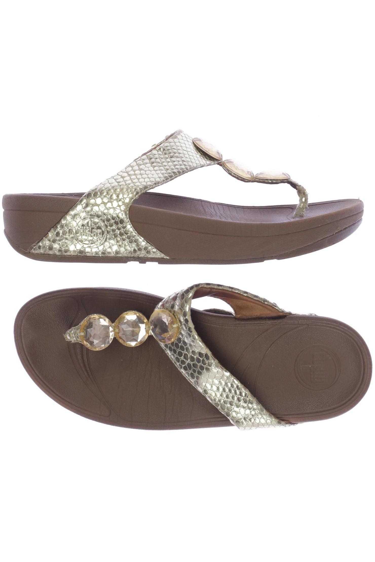 

FitFlop Damen Sandale, gold, Gr. 38