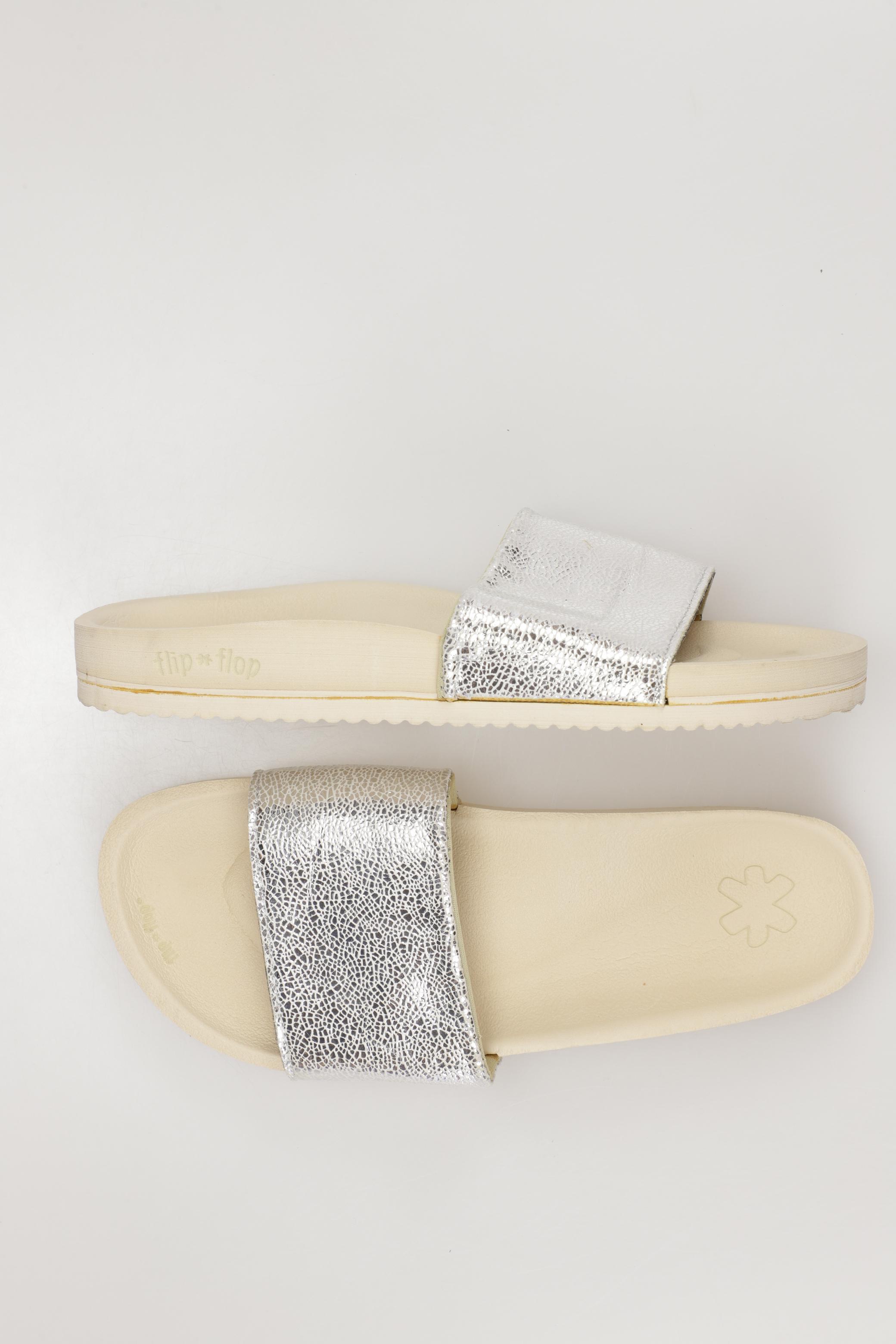 

Flip Flop Damen Sandale, silber, Gr. 37.5