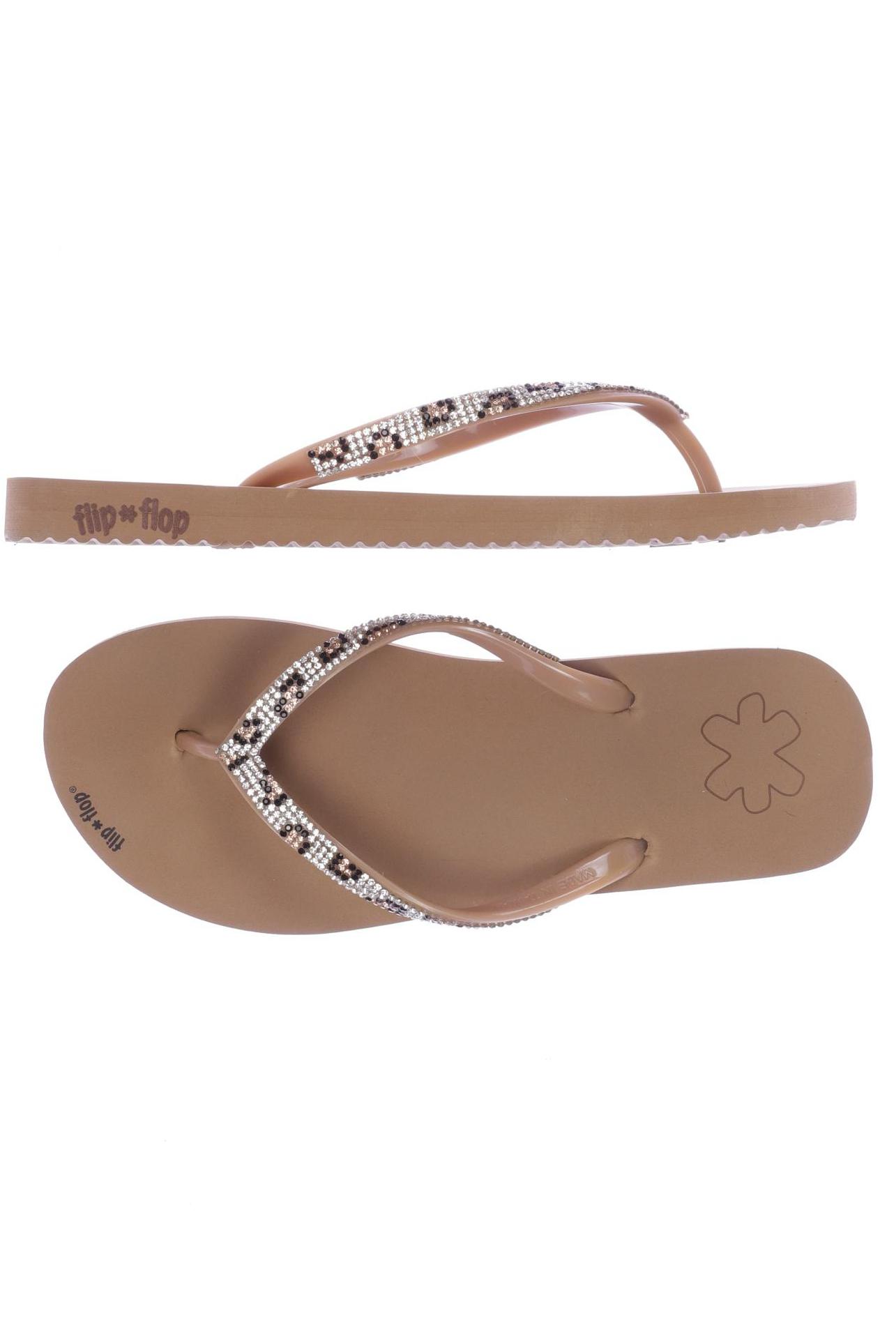 

Flip Flop Damen Sandale, braun, Gr. 38.5