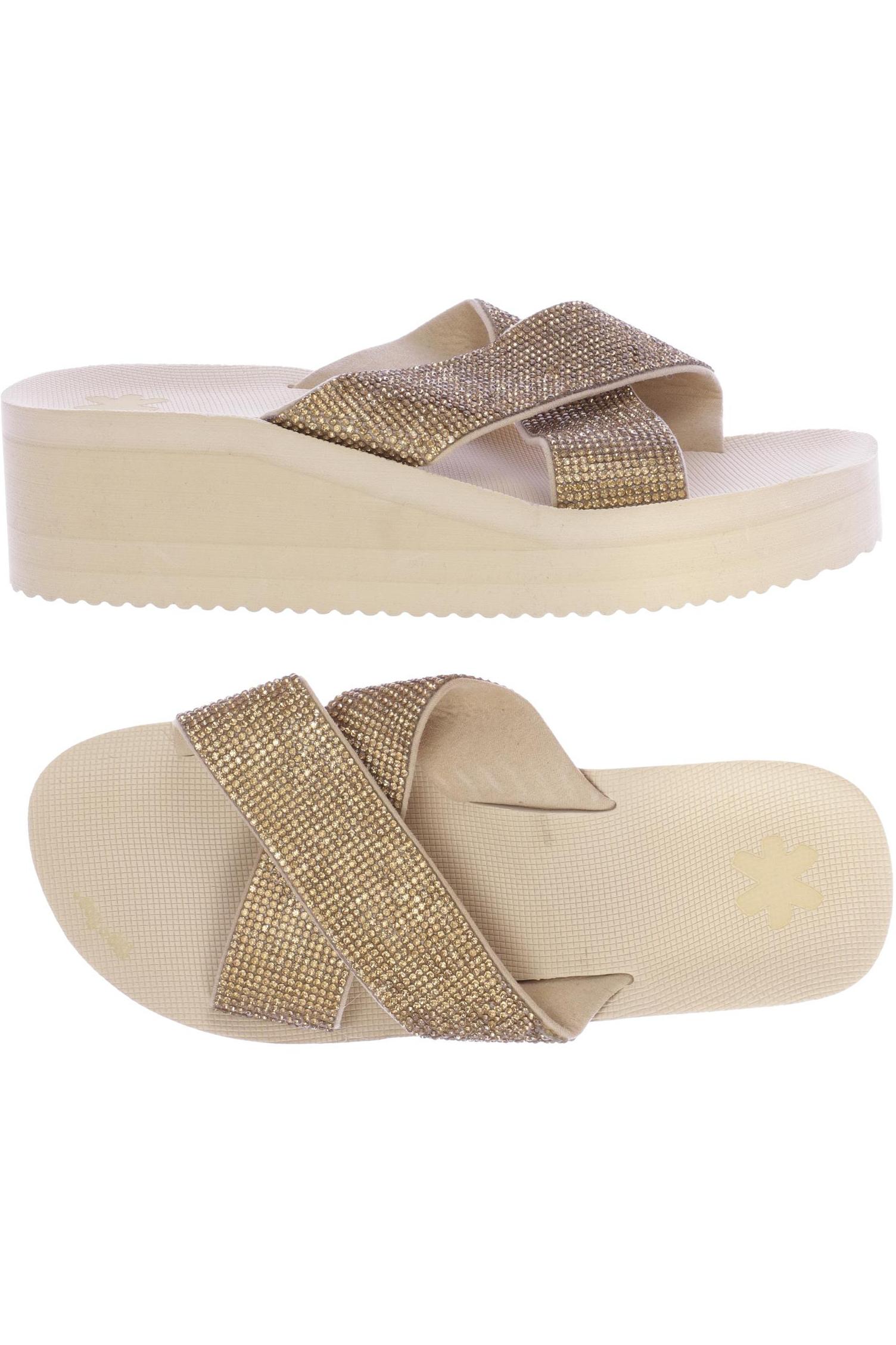 

Flip Flop Damen Sandale, gold, Gr. 40