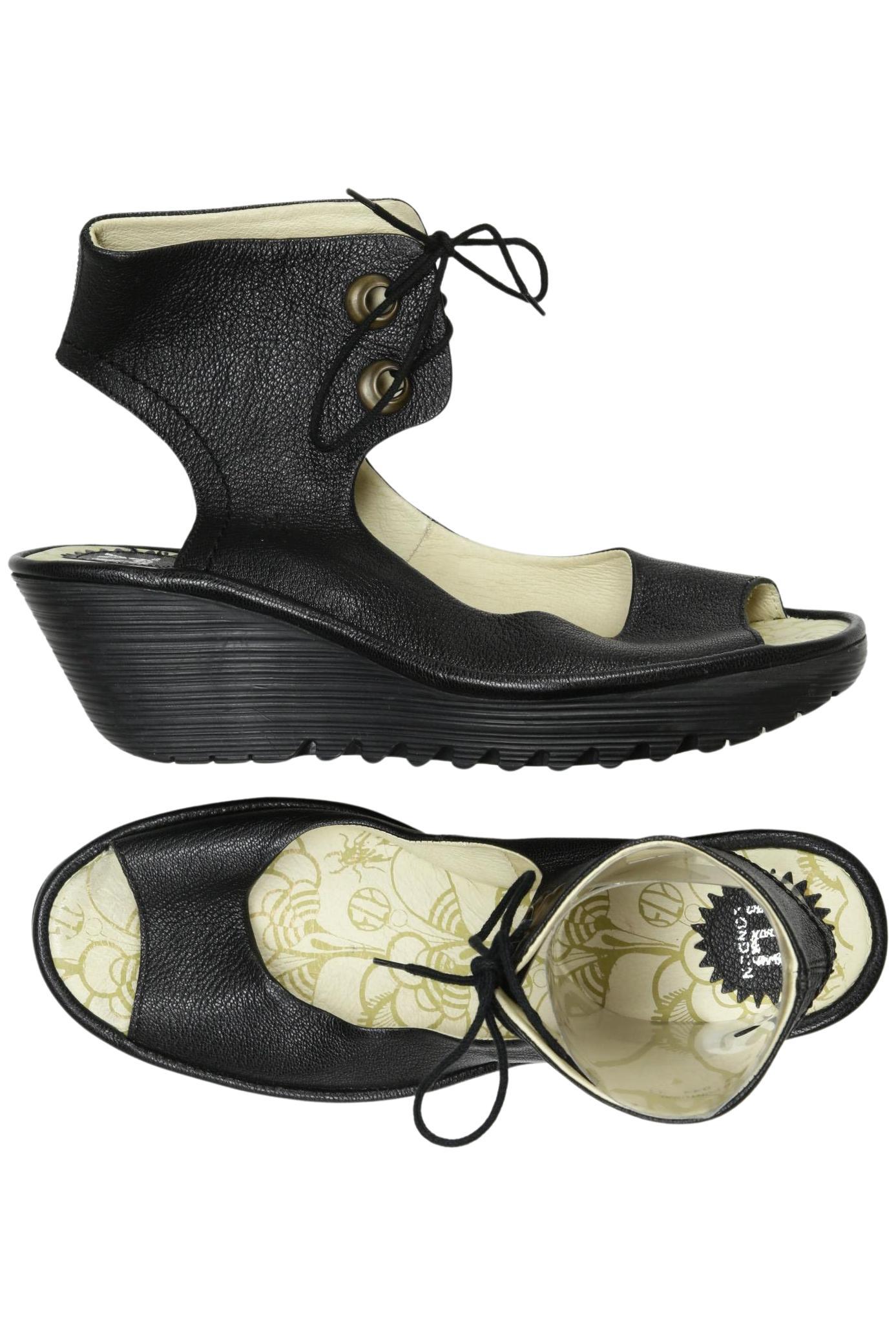 

Fly London Damen Sandale, schwarz, Gr. 41
