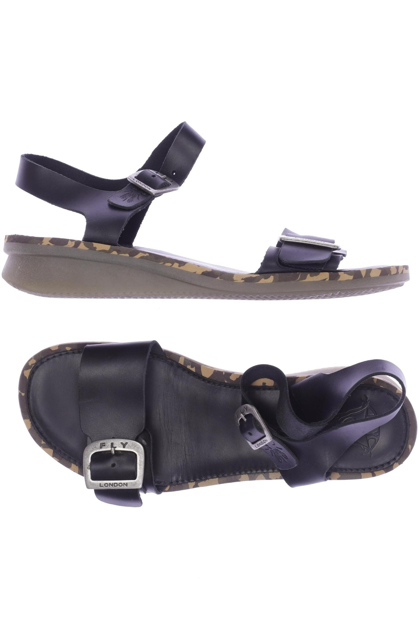 

Fly London Damen Sandale, schwarz, Gr. 40