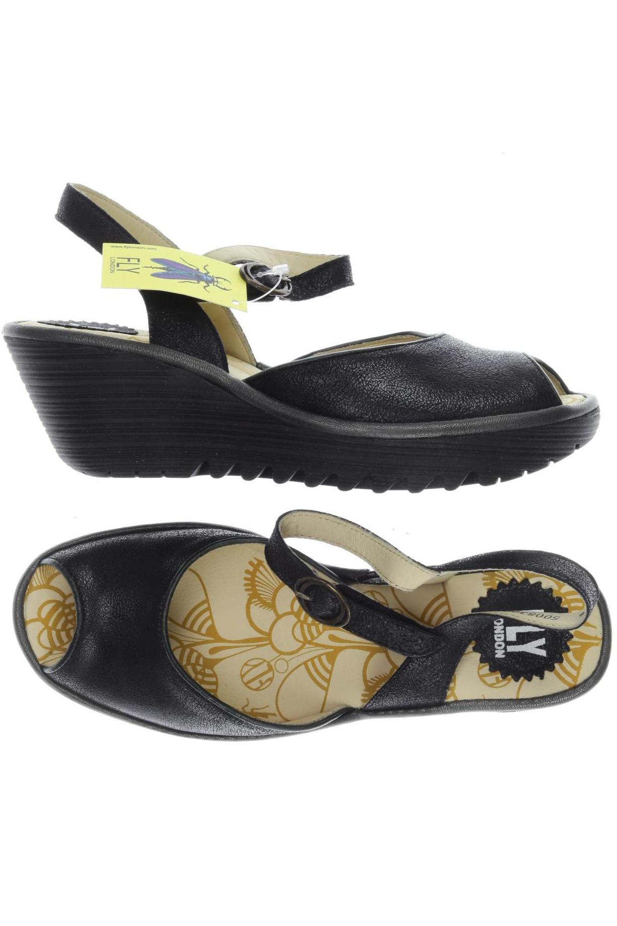 

Fly London Damen Sandale, schwarz, Gr. 39