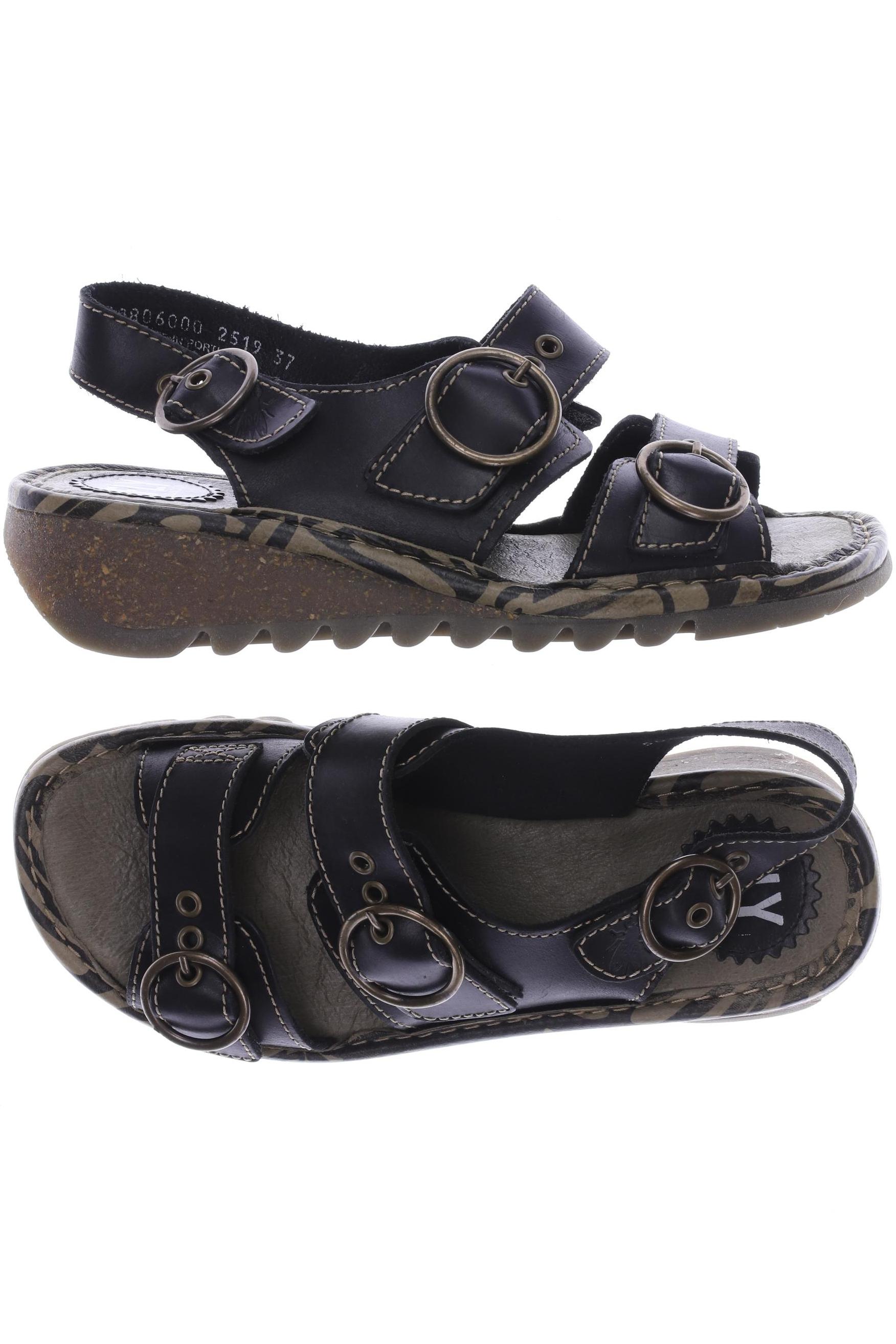 

Fly London Damen Sandale, schwarz