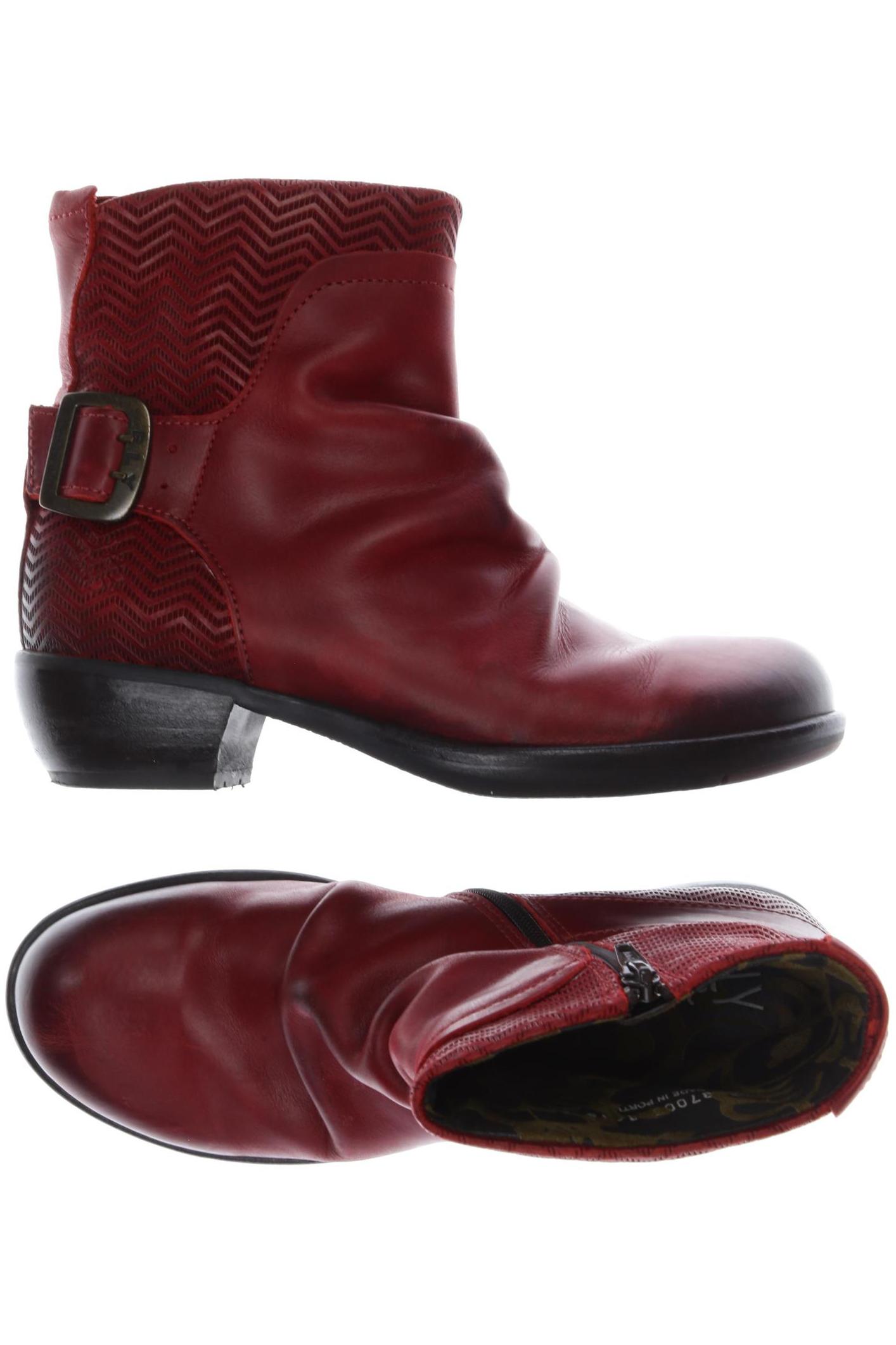 

Fly London Damen Stiefelette, rot, Gr. 43
