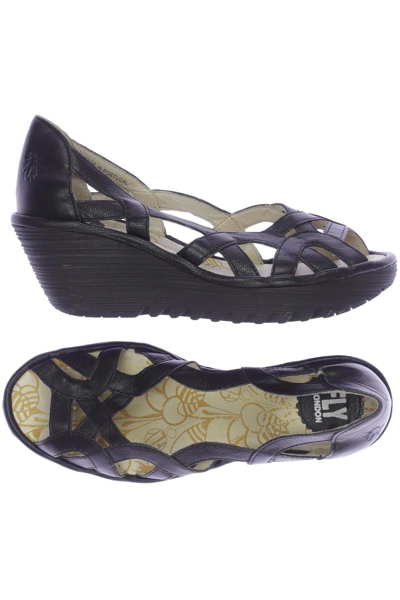 

Fly London Damen Sandale, schwarz, Gr. 38