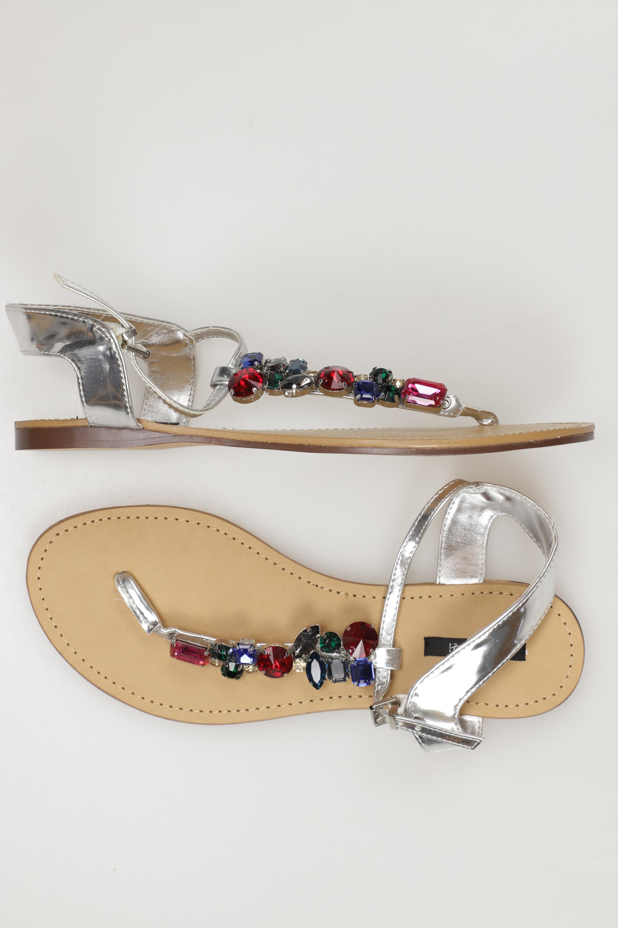 

Forever 21 Damen Sandale, silber, Gr. 38