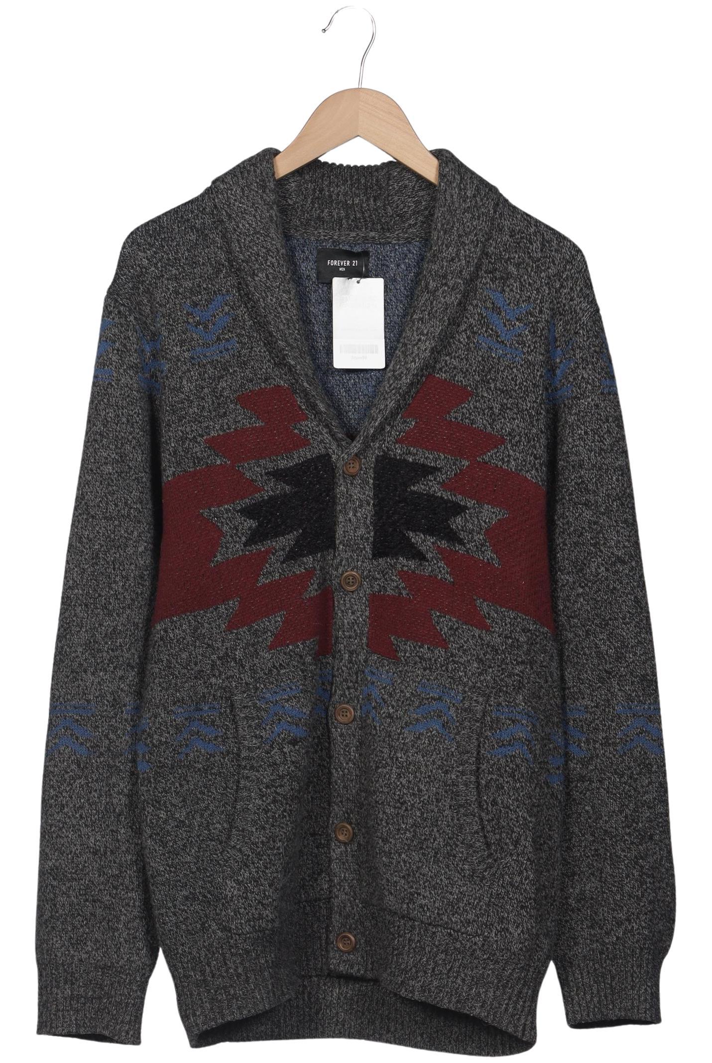 

Forever 21 Herren Strickjacke, grau, Gr. 54