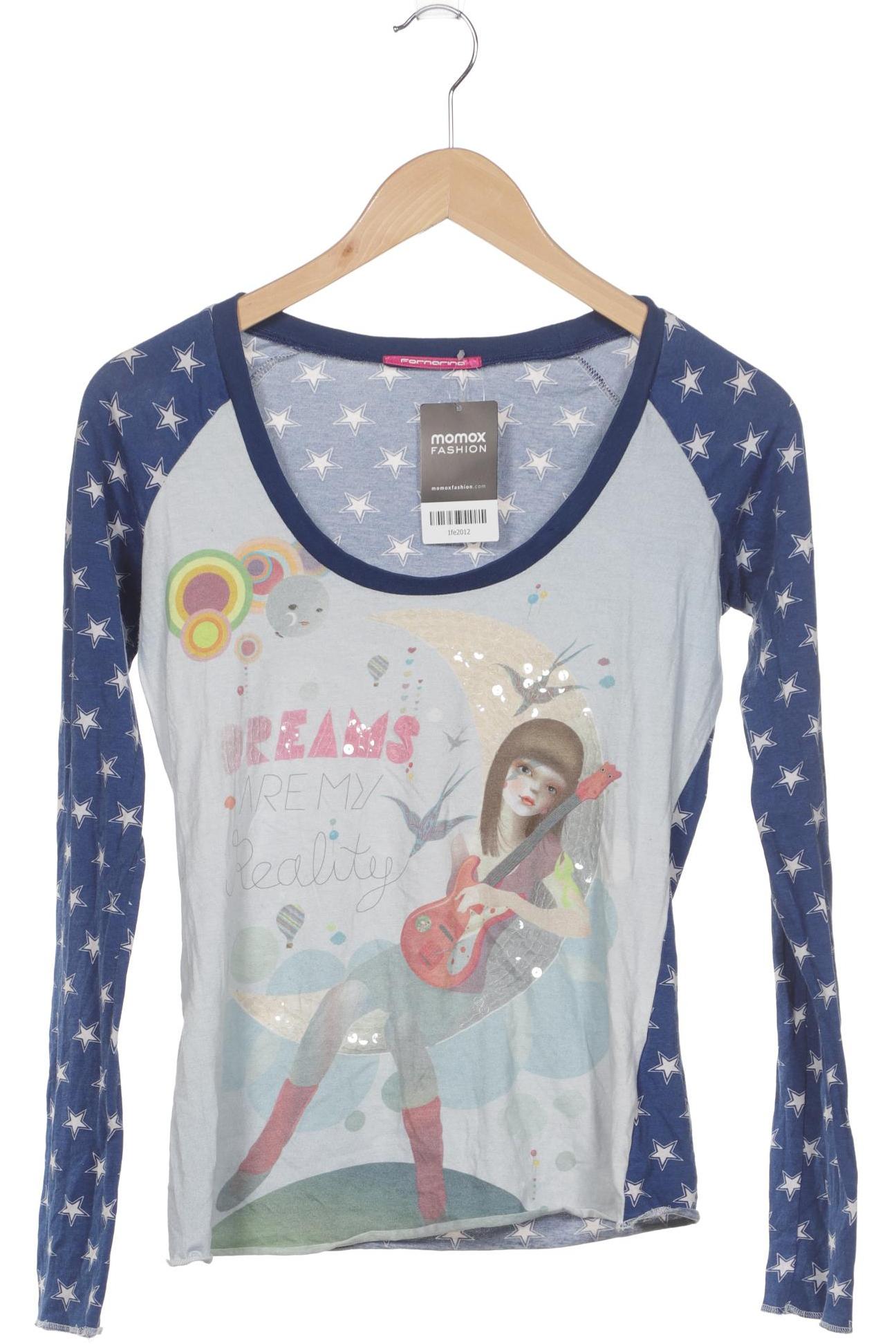 

Fornarina Damen Langarmshirt, blau, Gr. 34
