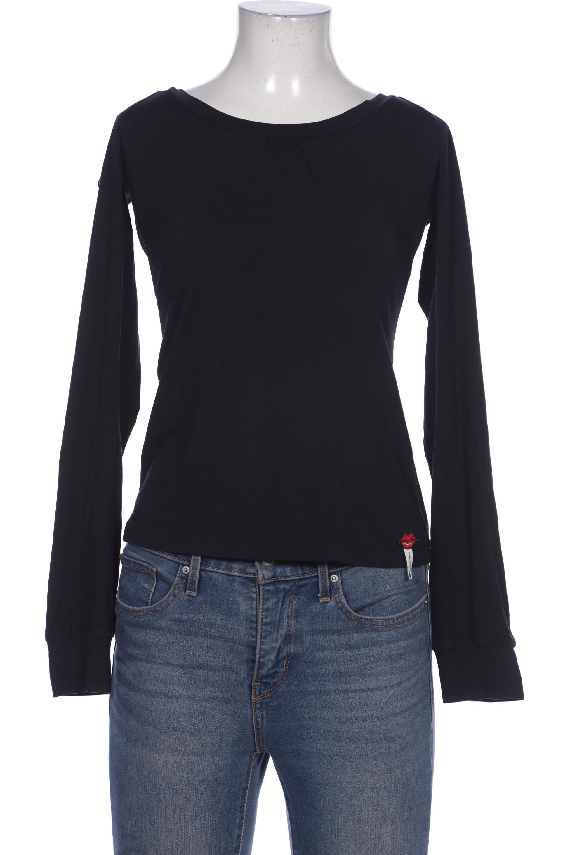 

Fornarina Damen Langarmshirt, schwarz, Gr. 36