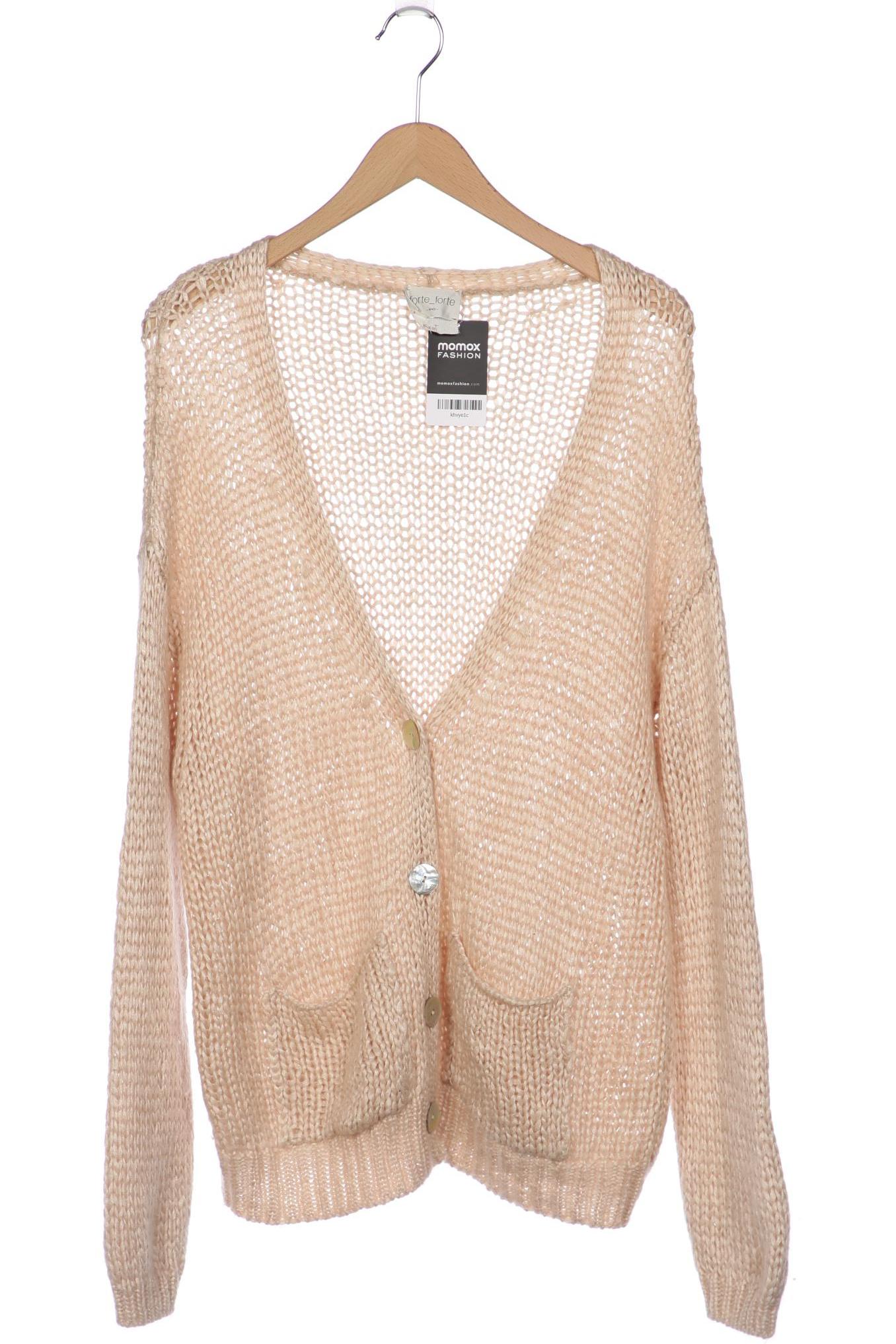 

Forte_Forte Damen Strickjacke, beige, Gr. 36